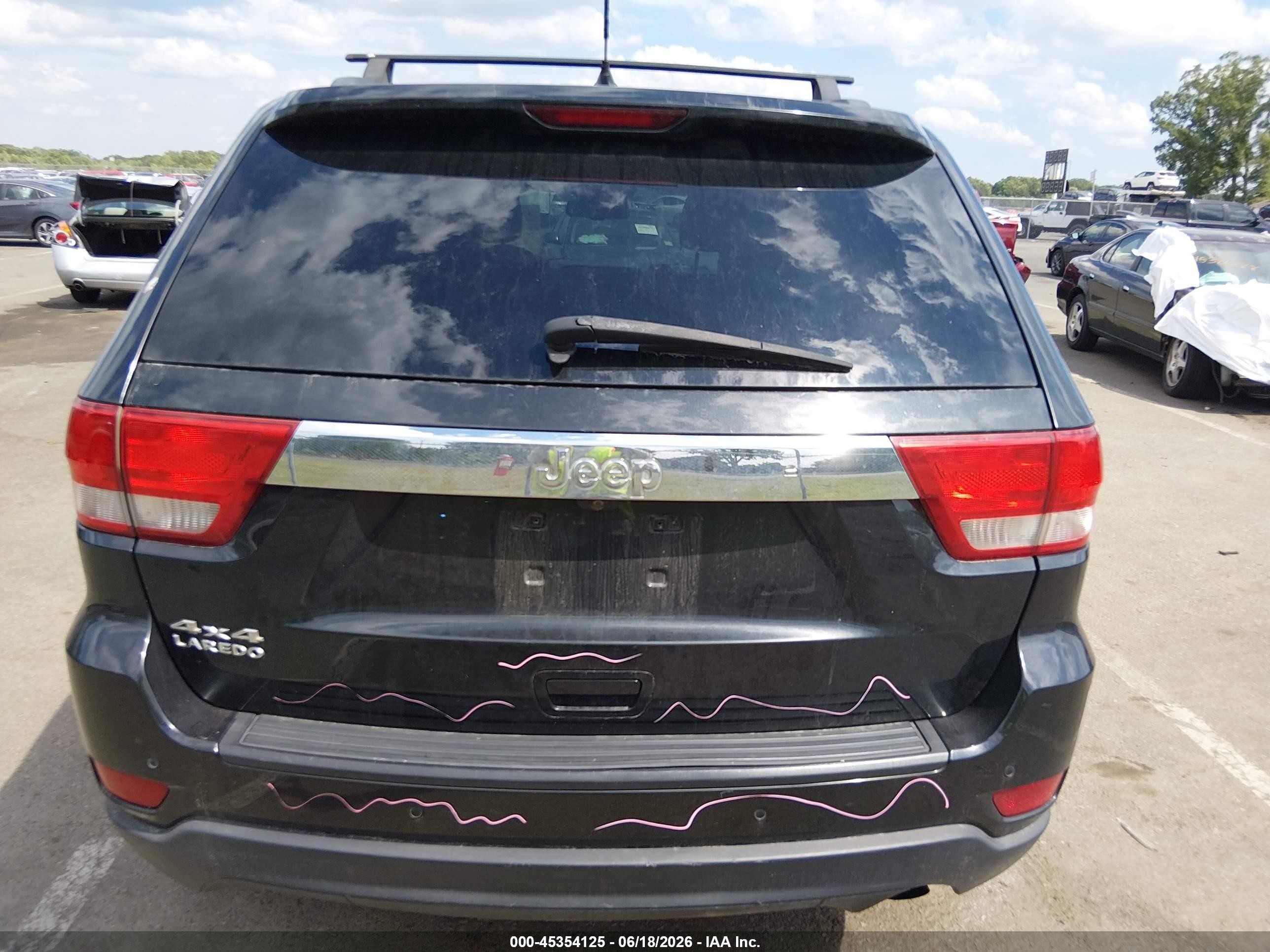 2012 Jeep Grand Cherokee Laredo Black vin: 1C4RJFAG8CC348697