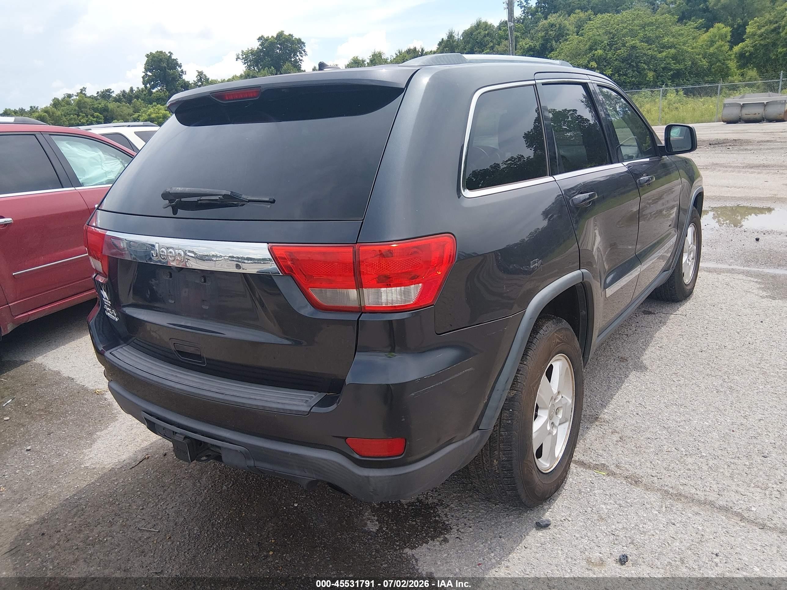 2012 Jeep Grand Cherokee Laredo Black vin: 1C4RJFAG8CC360011