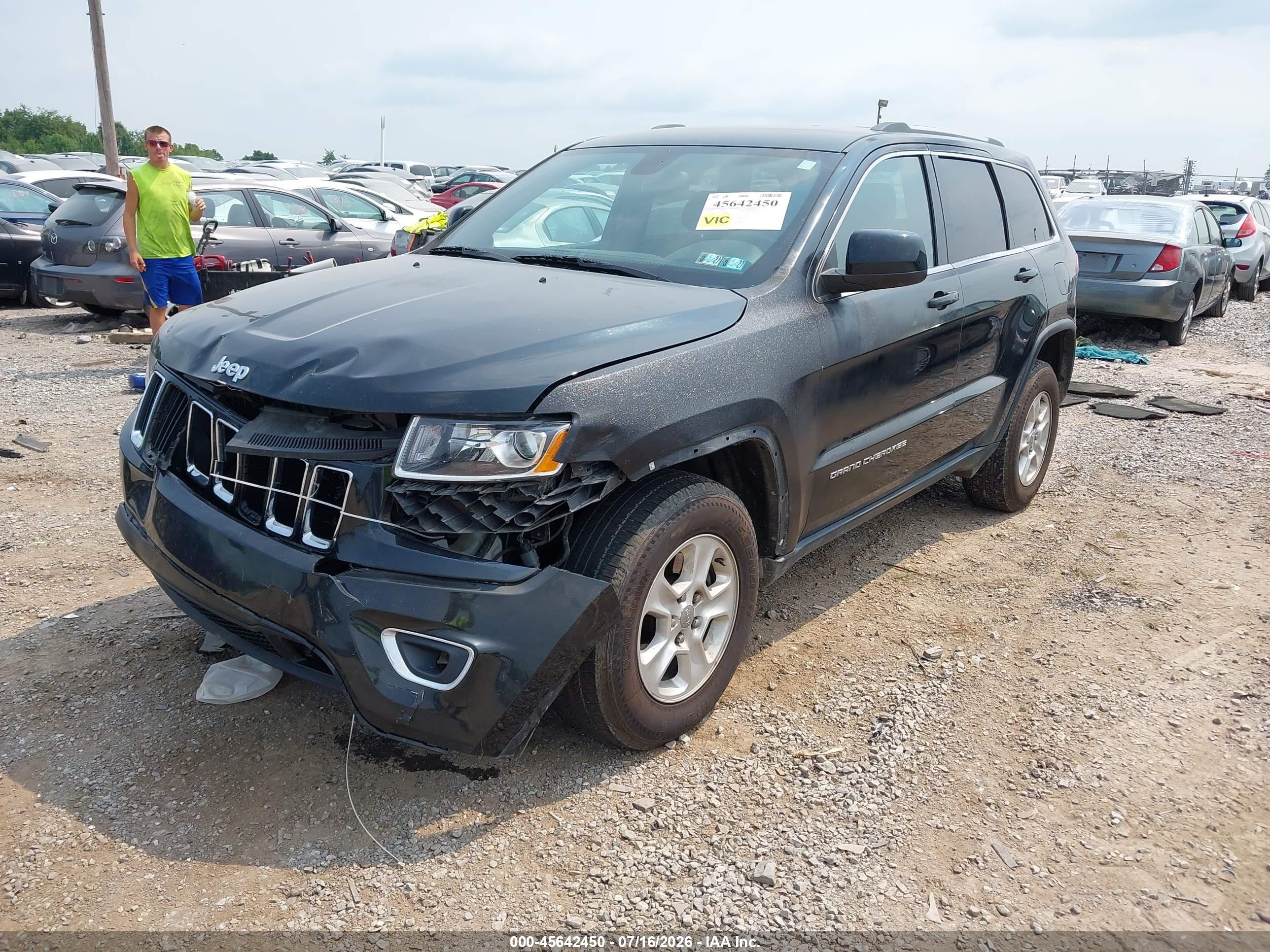 2014 Jeep Grand Cherokee Laredo Black vin: 1C4RJFAG8EC126406