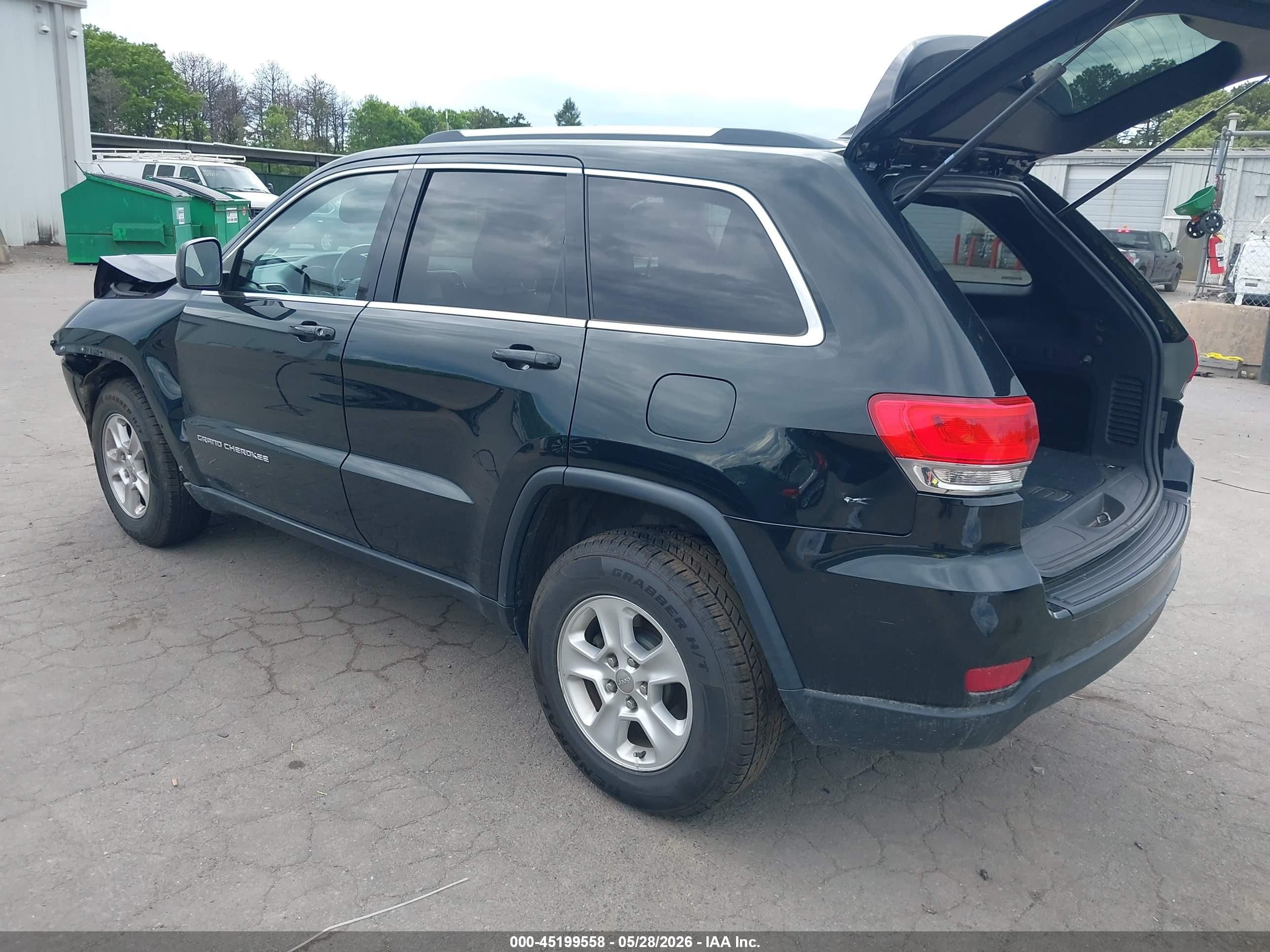 2014 Jeep Grand Cherokee Laredo Black vin: 1C4RJFAG8EC128317