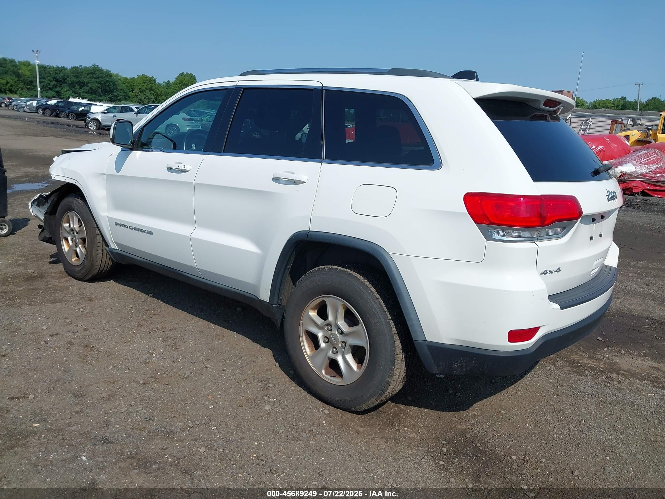 2014 Jeep Grand Cherokee Laredo Белый vin: 1C4RJFAG8EC163892