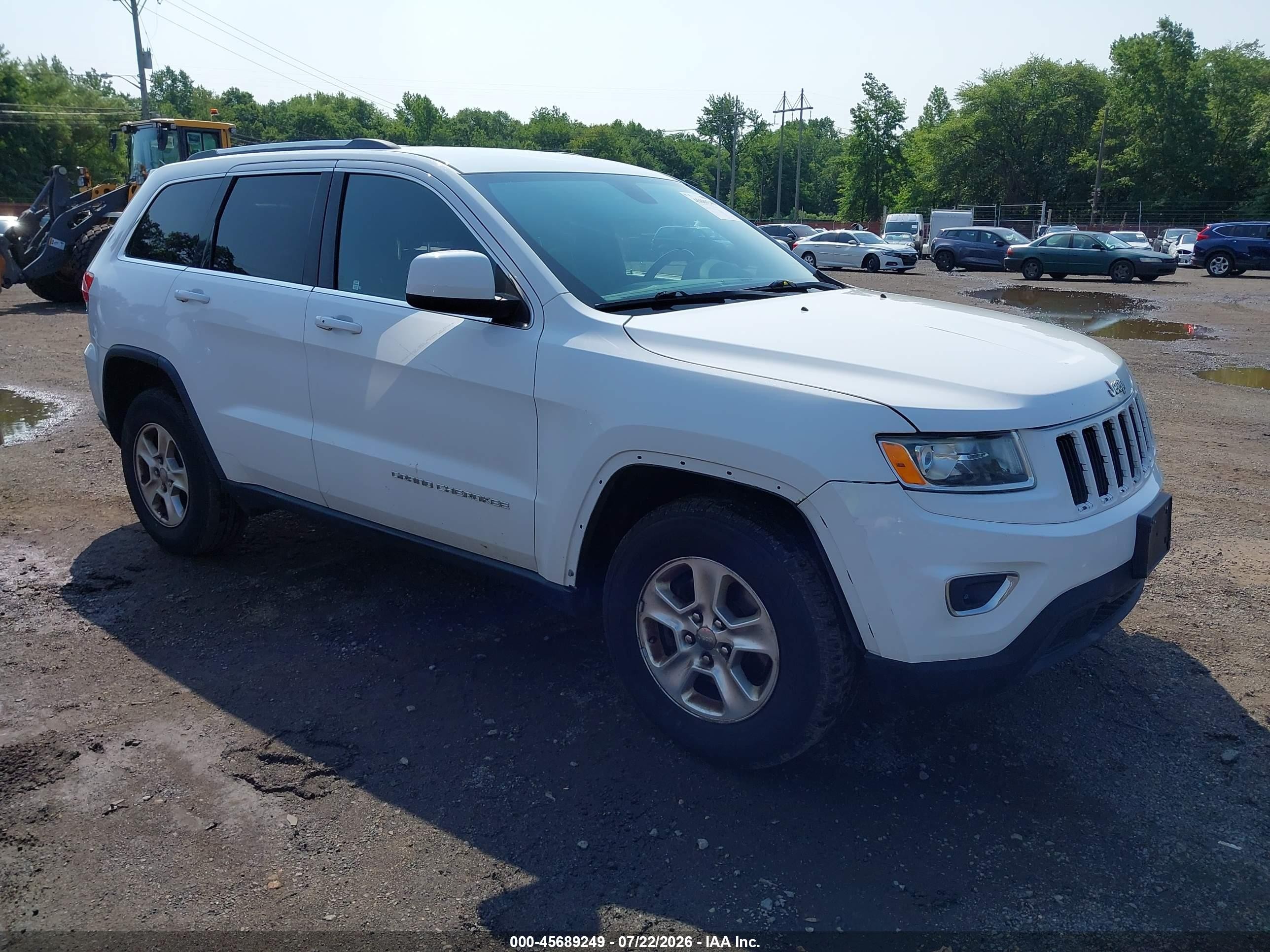 2014 Jeep Grand Cherokee Laredo Белый vin: 1C4RJFAG8EC163892