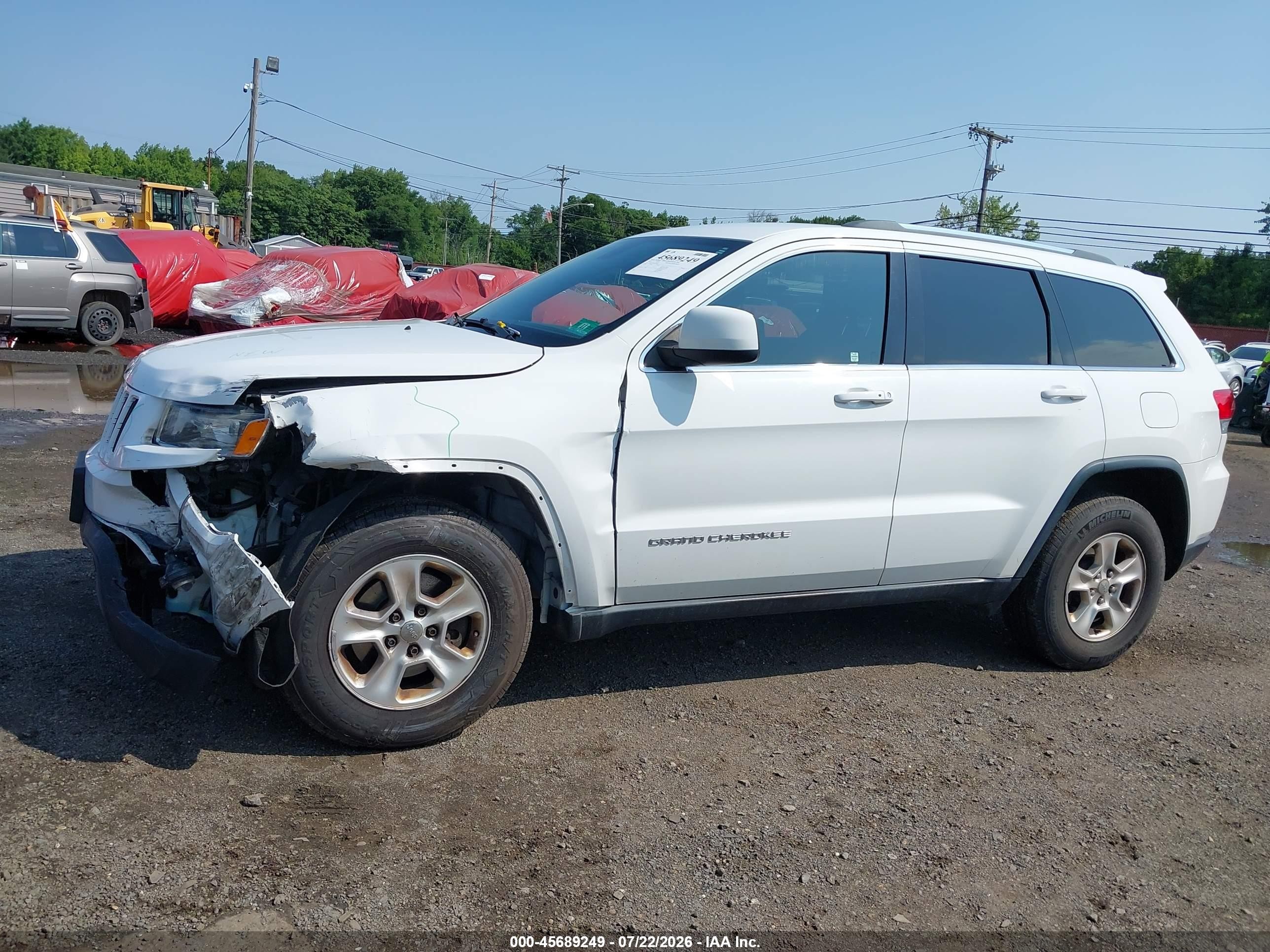 2014 Jeep Grand Cherokee Laredo Белый vin: 1C4RJFAG8EC163892
