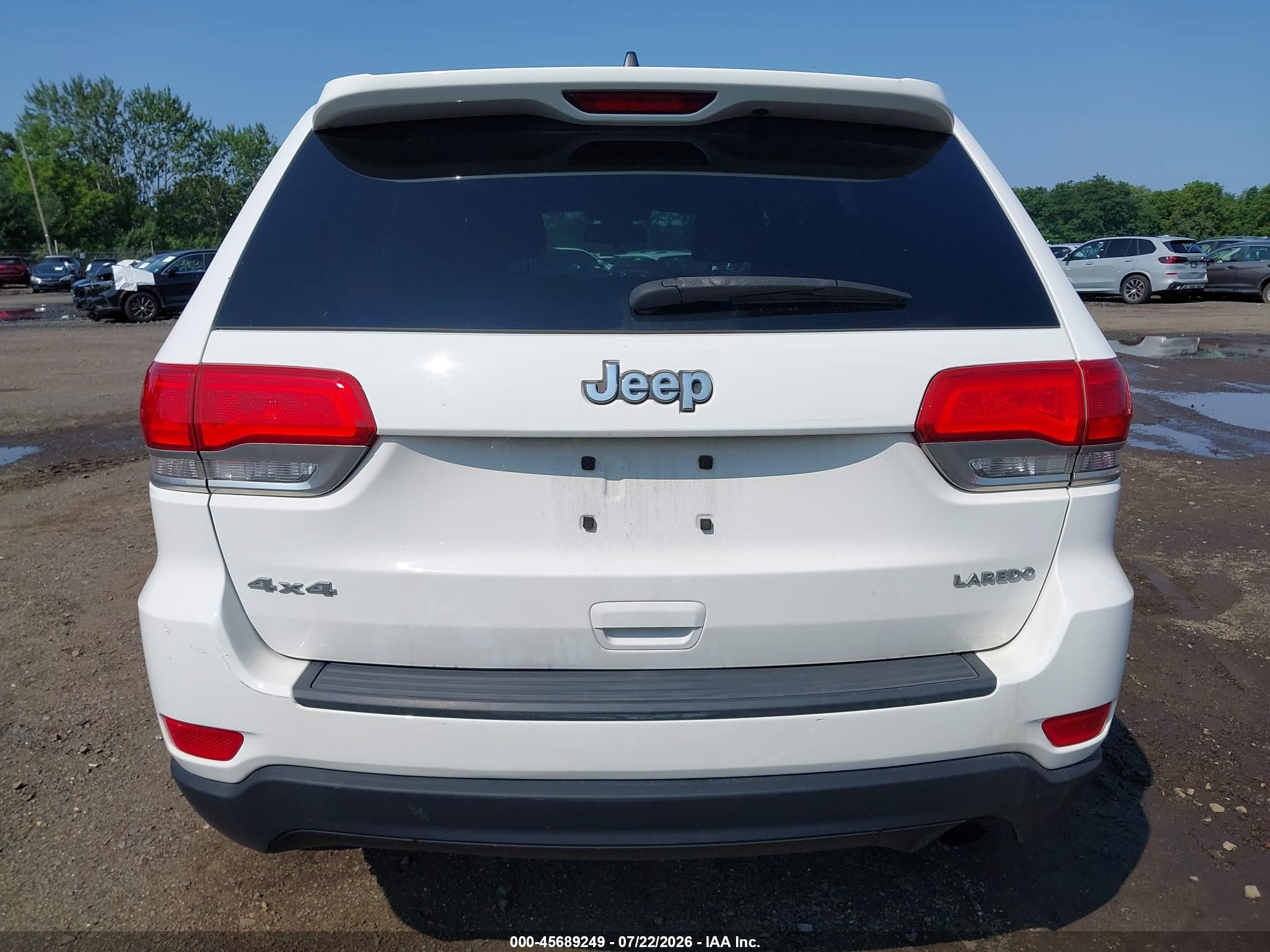 2014 Jeep Grand Cherokee Laredo Белый vin: 1C4RJFAG8EC163892