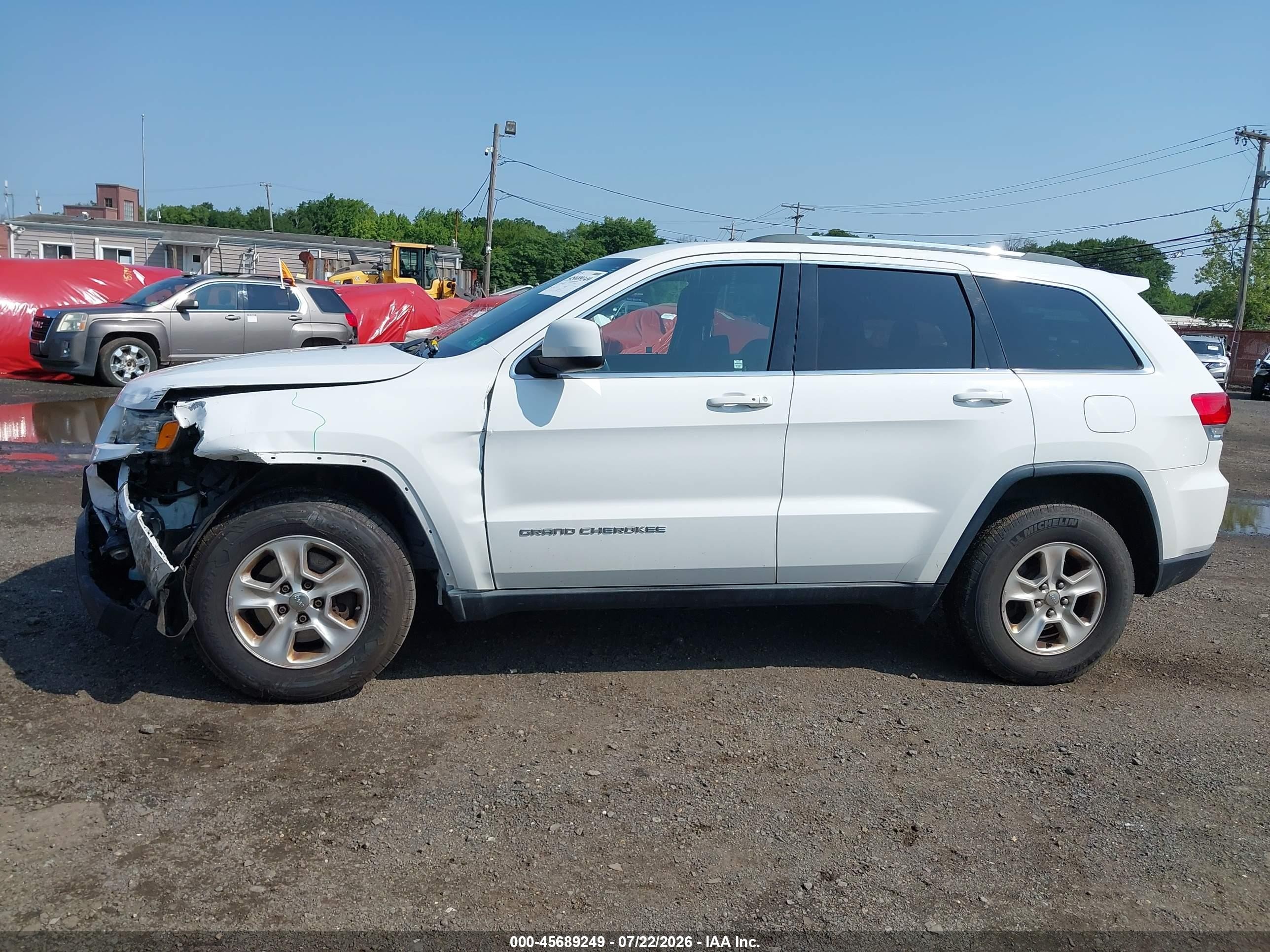 2014 Jeep Grand Cherokee Laredo Белый vin: 1C4RJFAG8EC163892