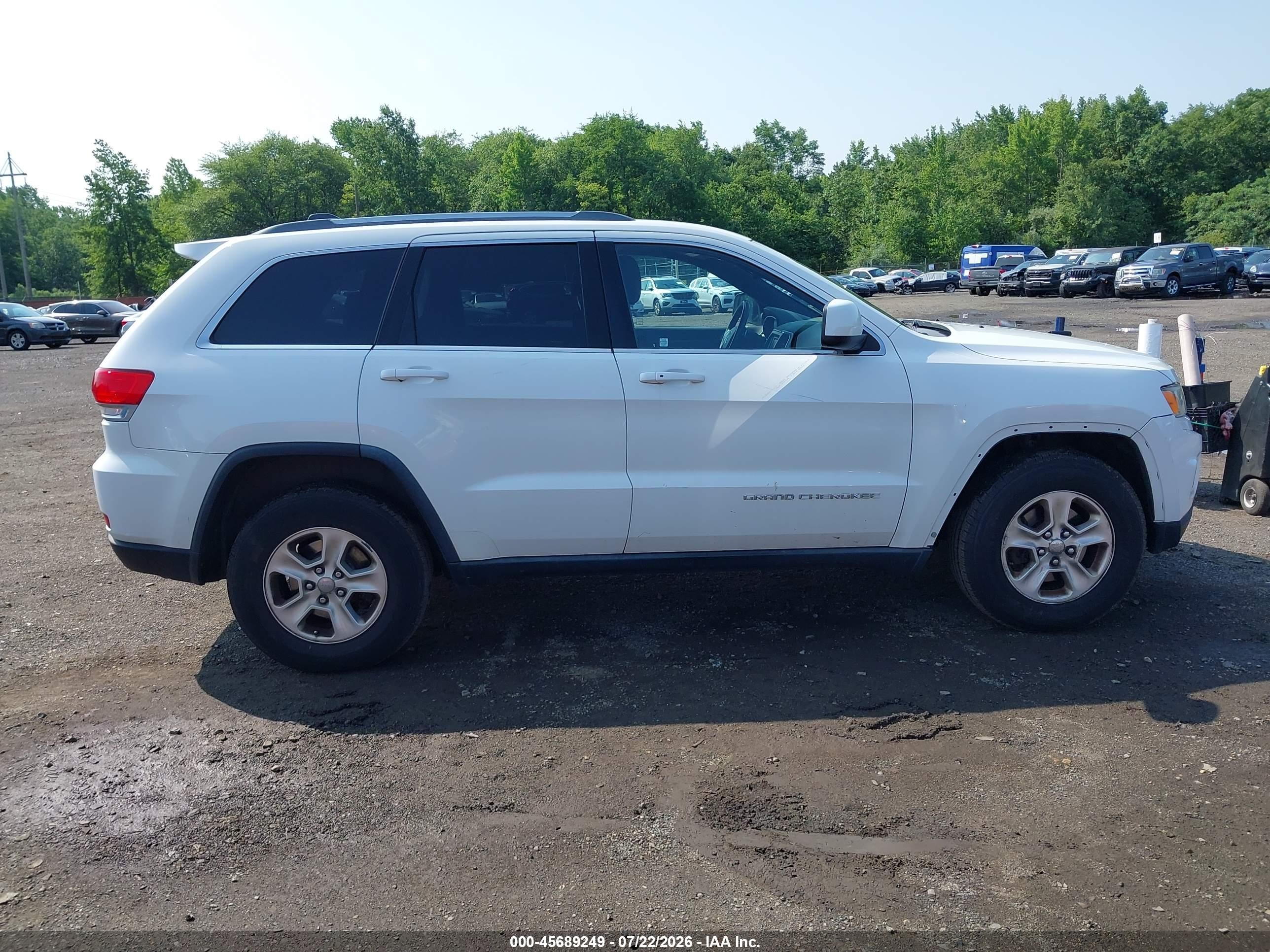 2014 Jeep Grand Cherokee Laredo Белый vin: 1C4RJFAG8EC163892