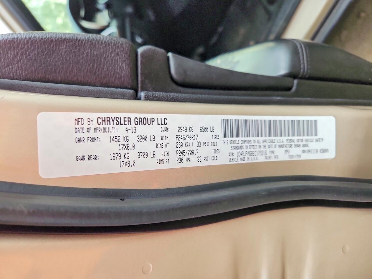 2014 Jeep Grand Cherokee Laredo Gold vin: 1C4RJFAG8EC179316
