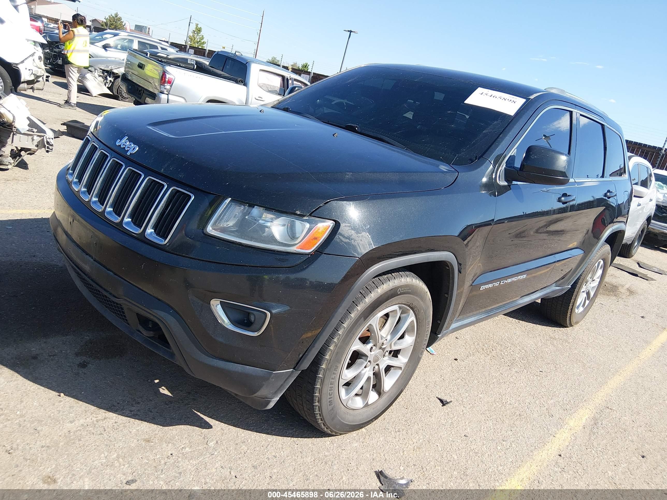 2014 Jeep Grand Cherokee Laredo Black vin: 1C4RJFAG8EC220088
