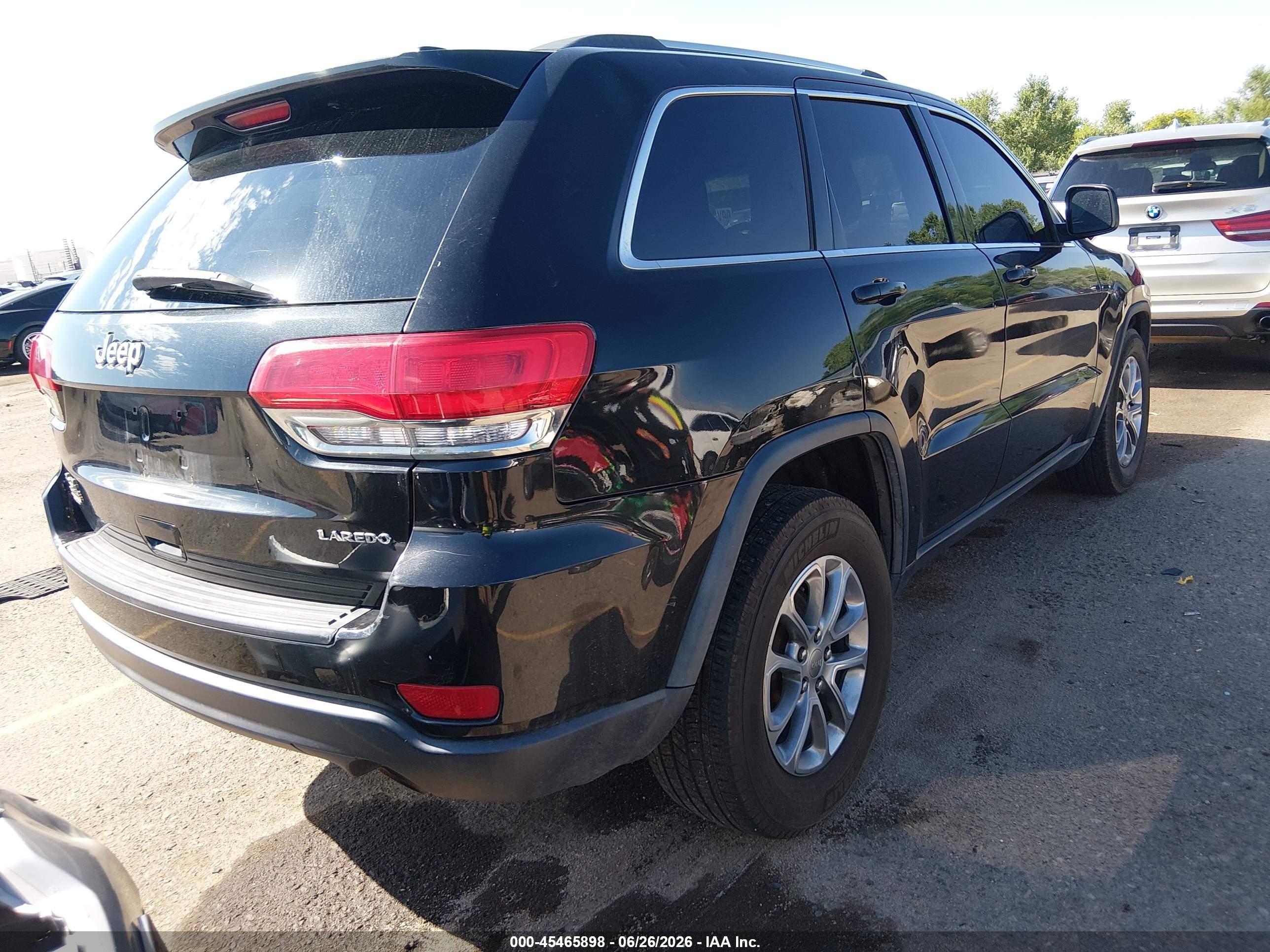 2014 Jeep Grand Cherokee Laredo Black vin: 1C4RJFAG8EC220088