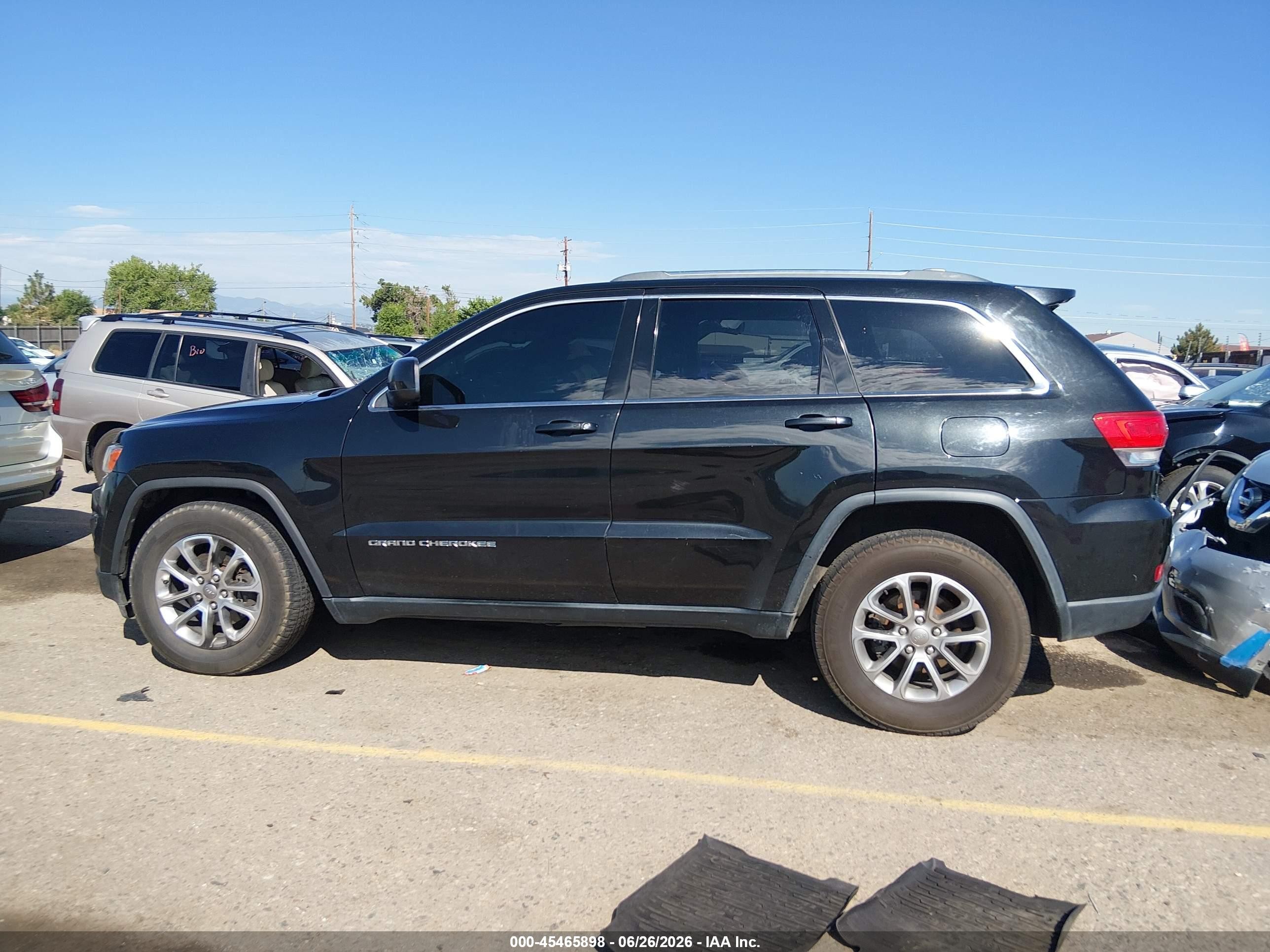 2014 Jeep Grand Cherokee Laredo Black vin: 1C4RJFAG8EC220088