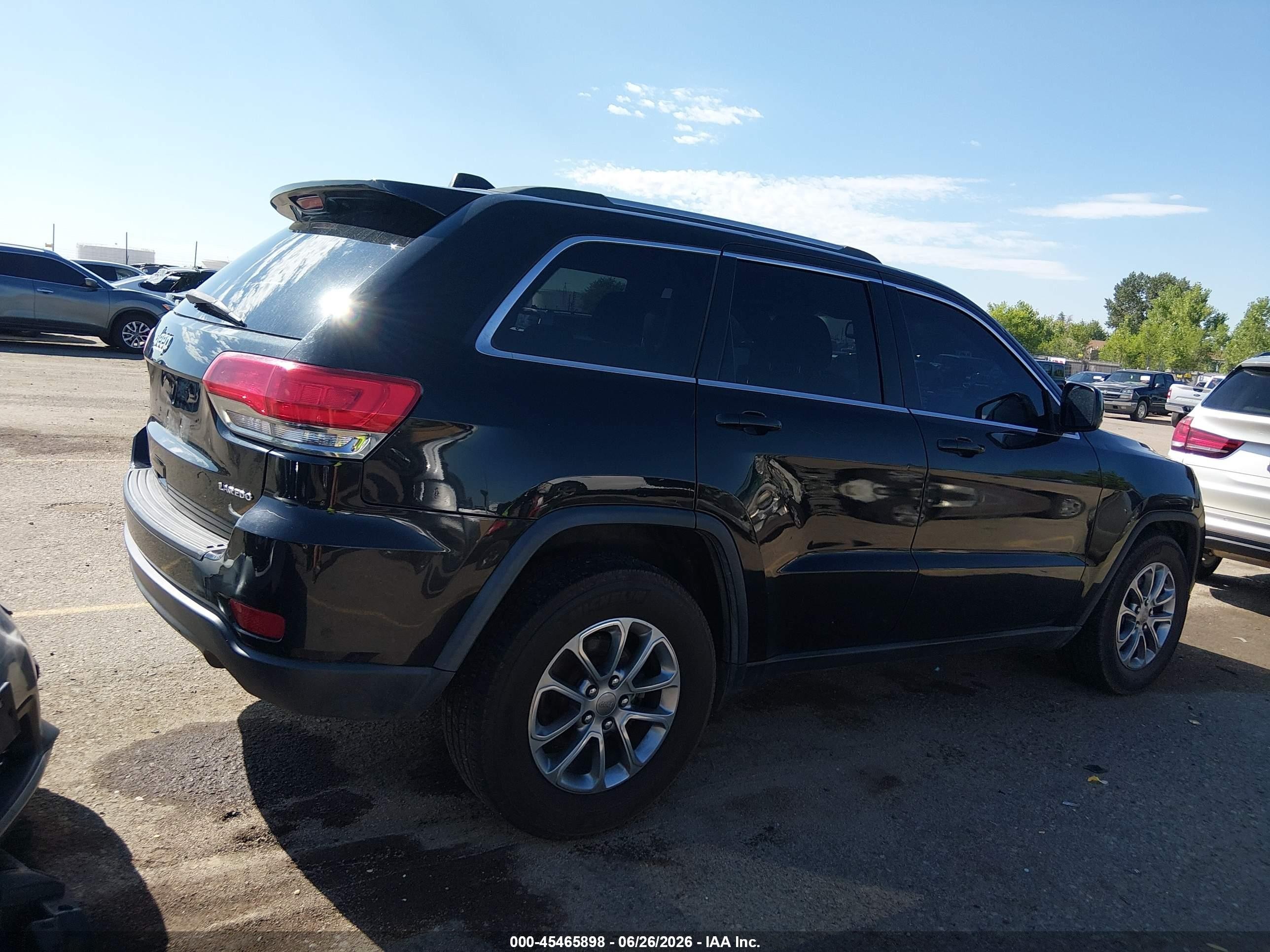 2014 Jeep Grand Cherokee Laredo Black vin: 1C4RJFAG8EC220088