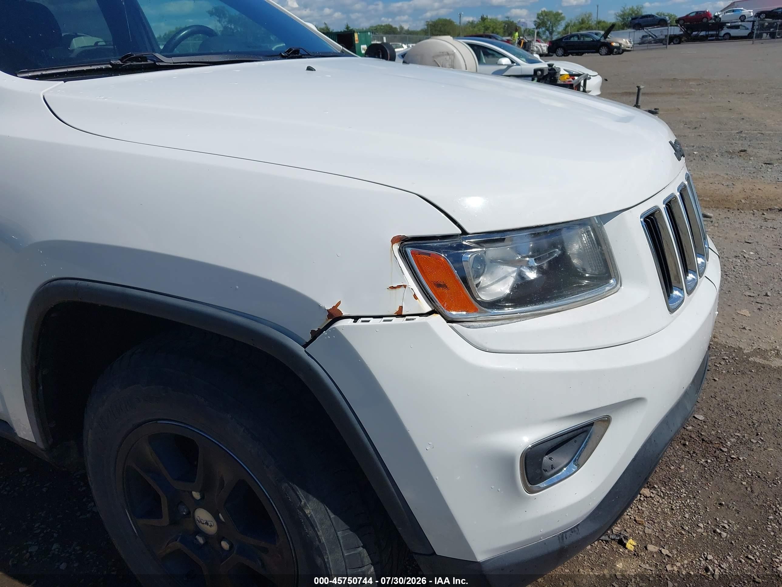 2014 Jeep Grand Cherokee Laredo White vin: 1C4RJFAG8EC232192