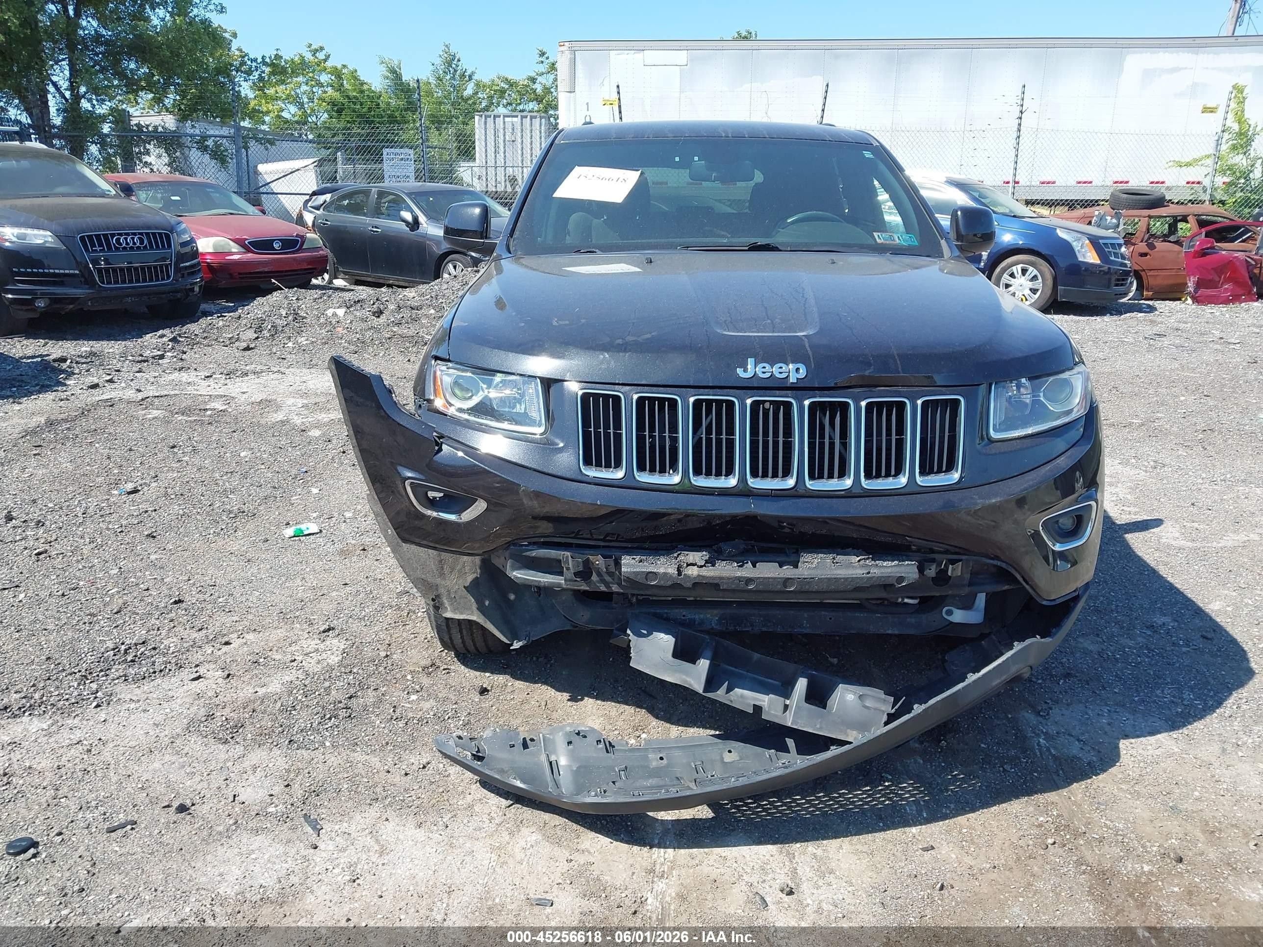 2014 Jeep Grand Cherokee Laredo Black vin: 1C4RJFAG8EC255391