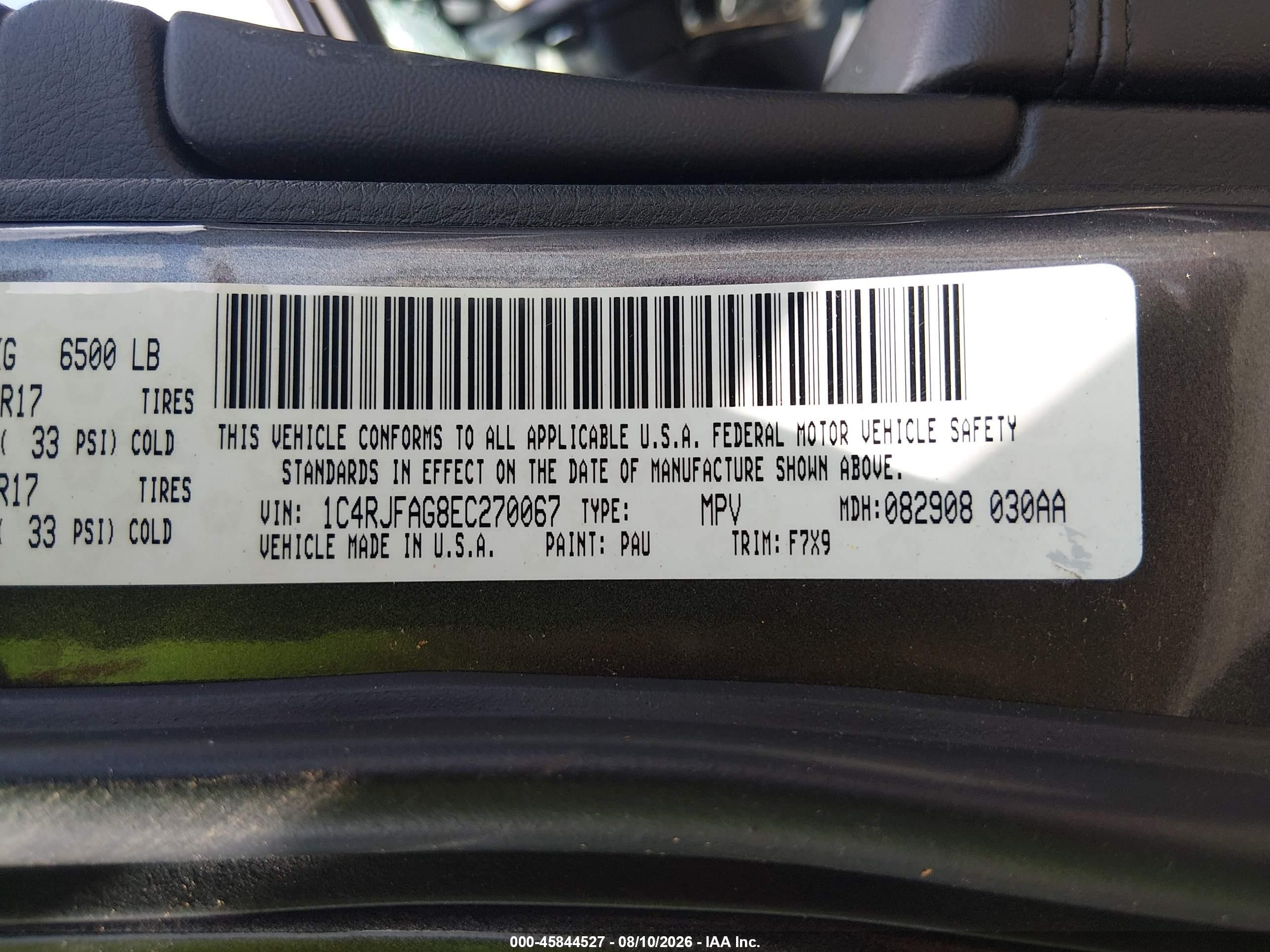 2014 Jeep Grand Cherokee Laredo Gray vin: 1C4RJFAG8EC270067