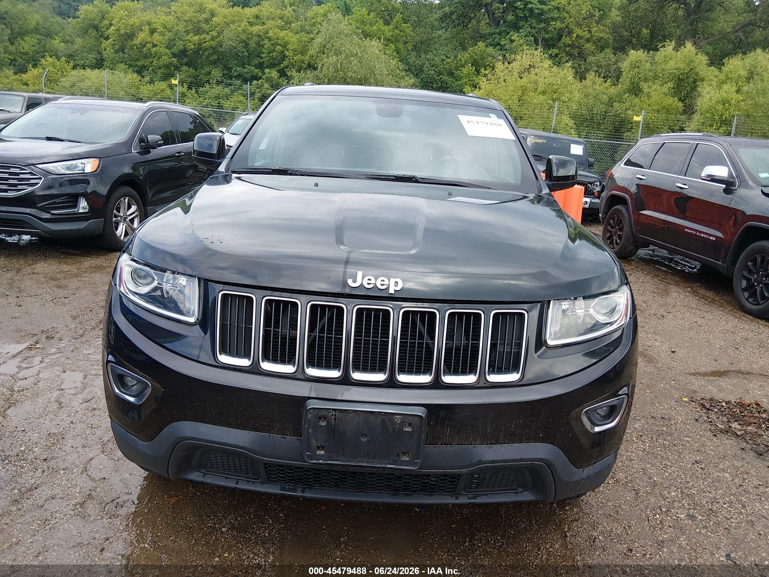 2014 Jeep Grand Cherokee Laredo Black vin: 1C4RJFAG8EC294112