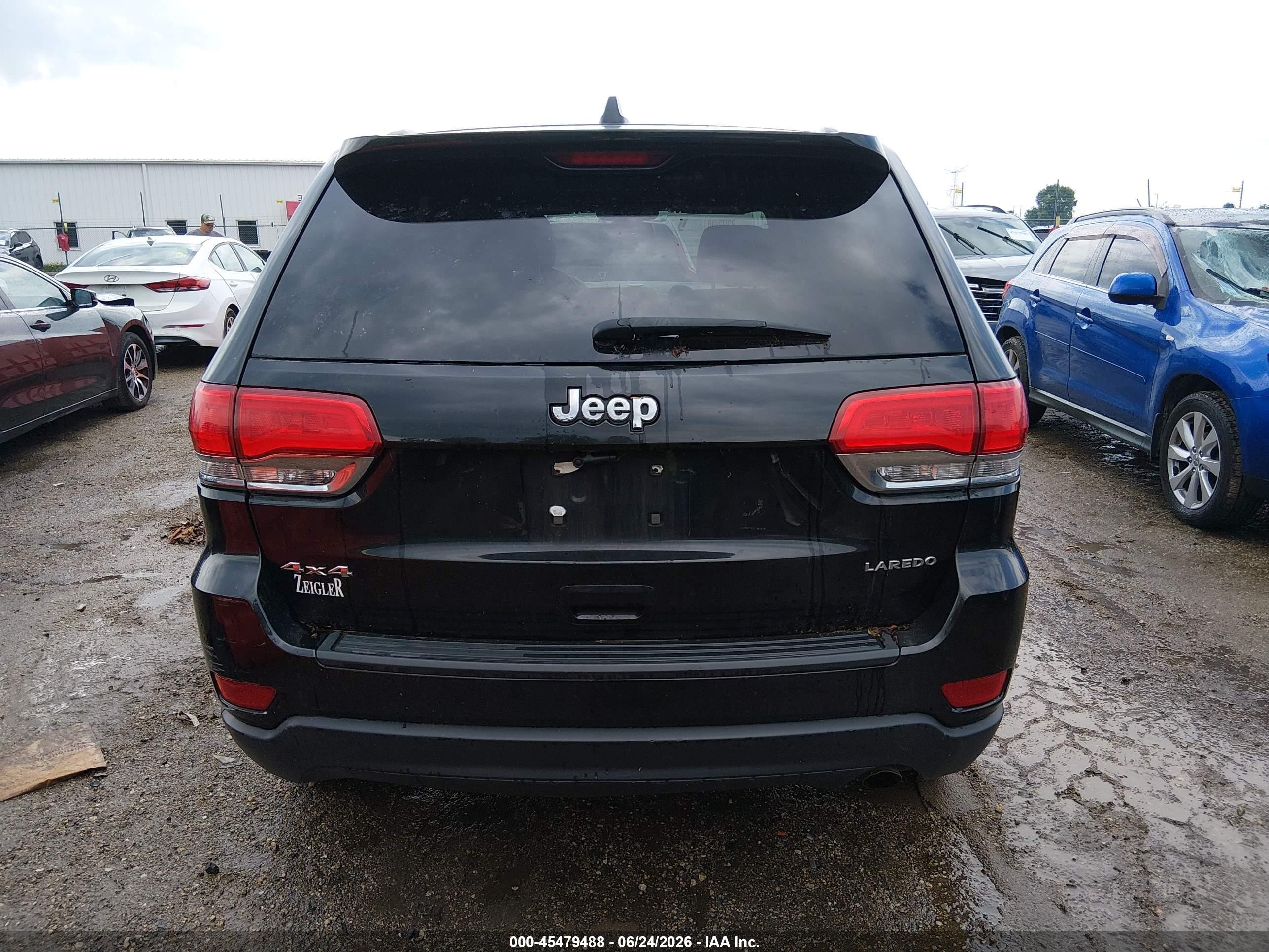 2014 Jeep Grand Cherokee Laredo Black vin: 1C4RJFAG8EC294112