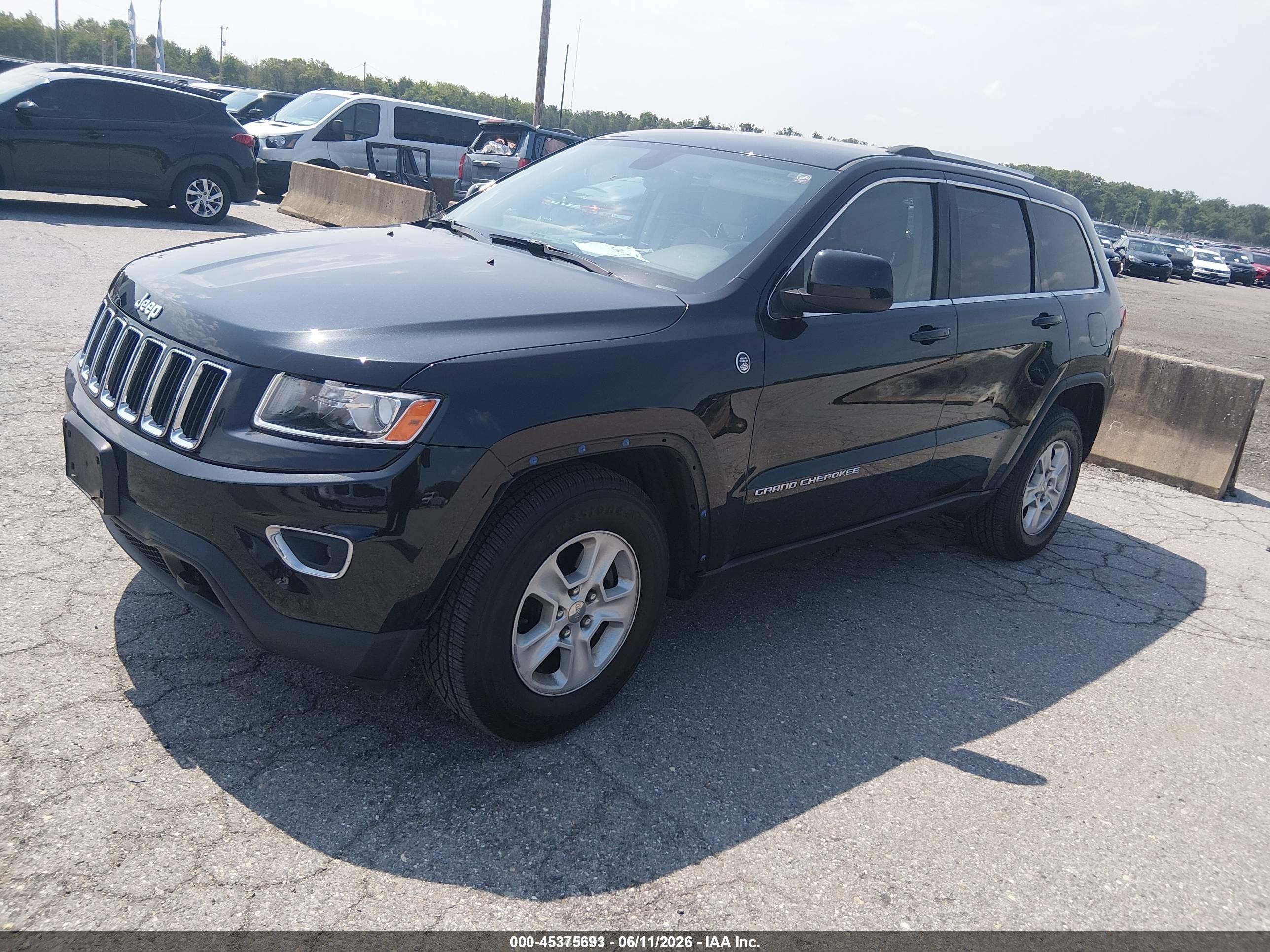2014 Jeep Grand Cherokee Laredo Black vin: 1C4RJFAG8EC369732