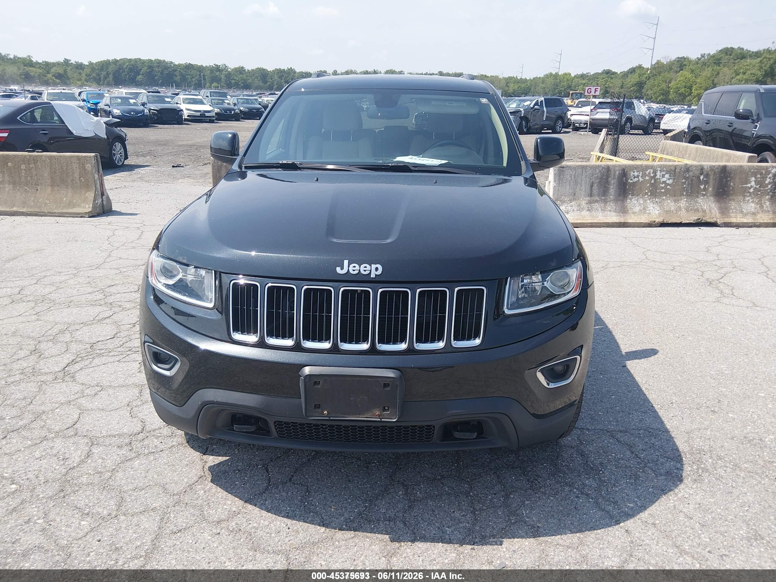2014 Jeep Grand Cherokee Laredo Black vin: 1C4RJFAG8EC369732