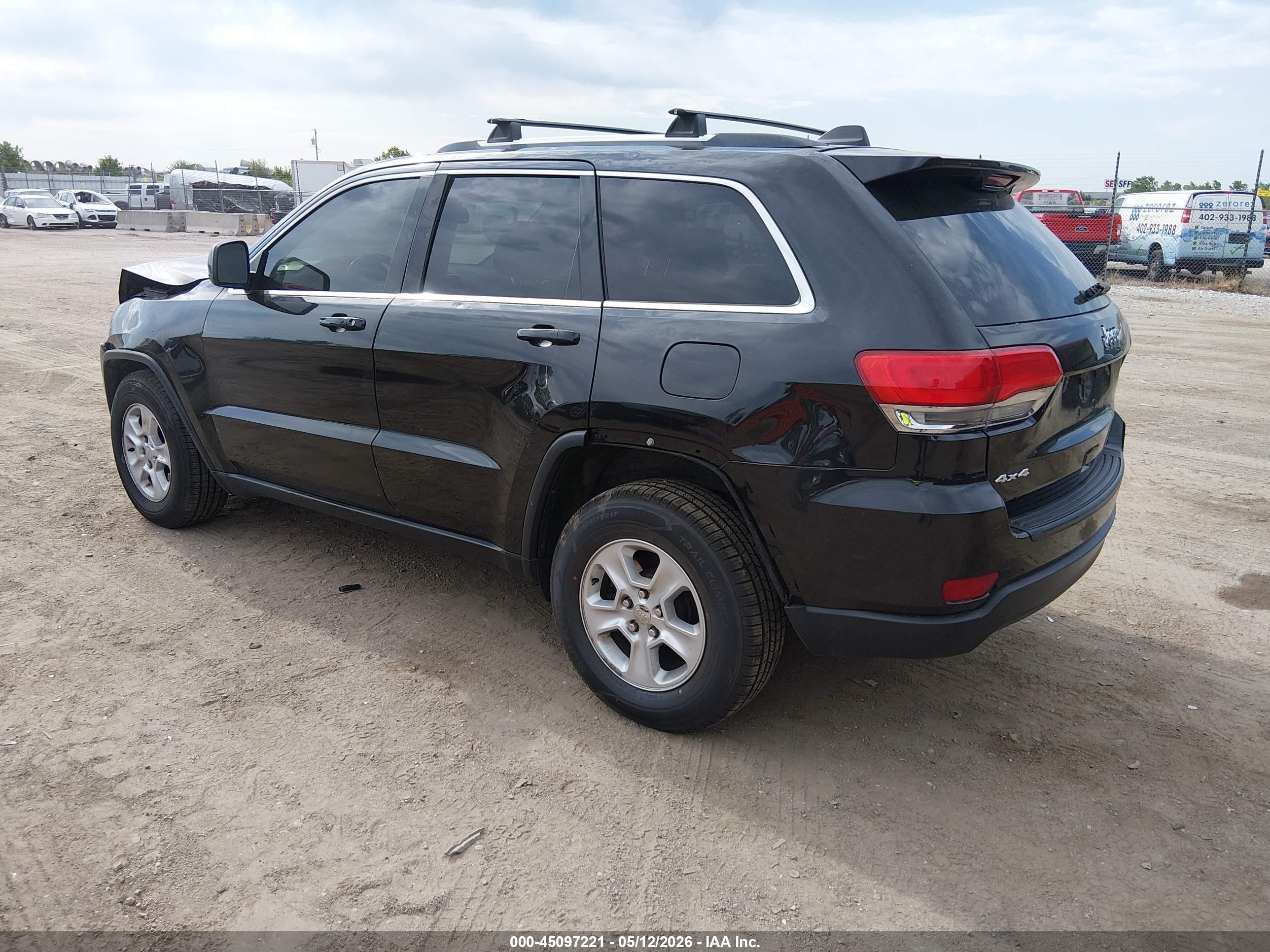 2014 Jeep Grand Cherokee Laredo Black vin: 1C4RJFAG8EC384618