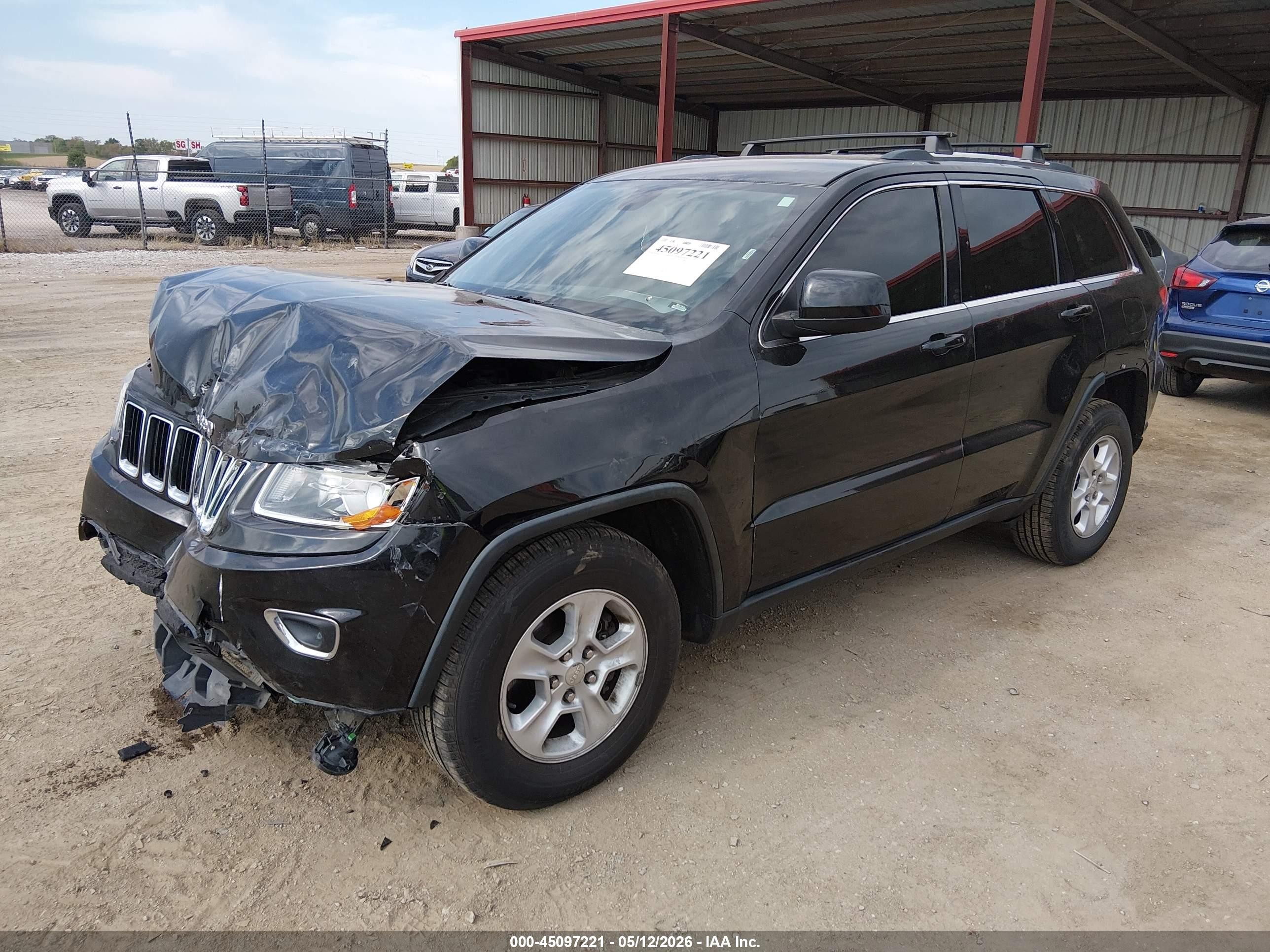 2014 Jeep Grand Cherokee Laredo Black vin: 1C4RJFAG8EC384618