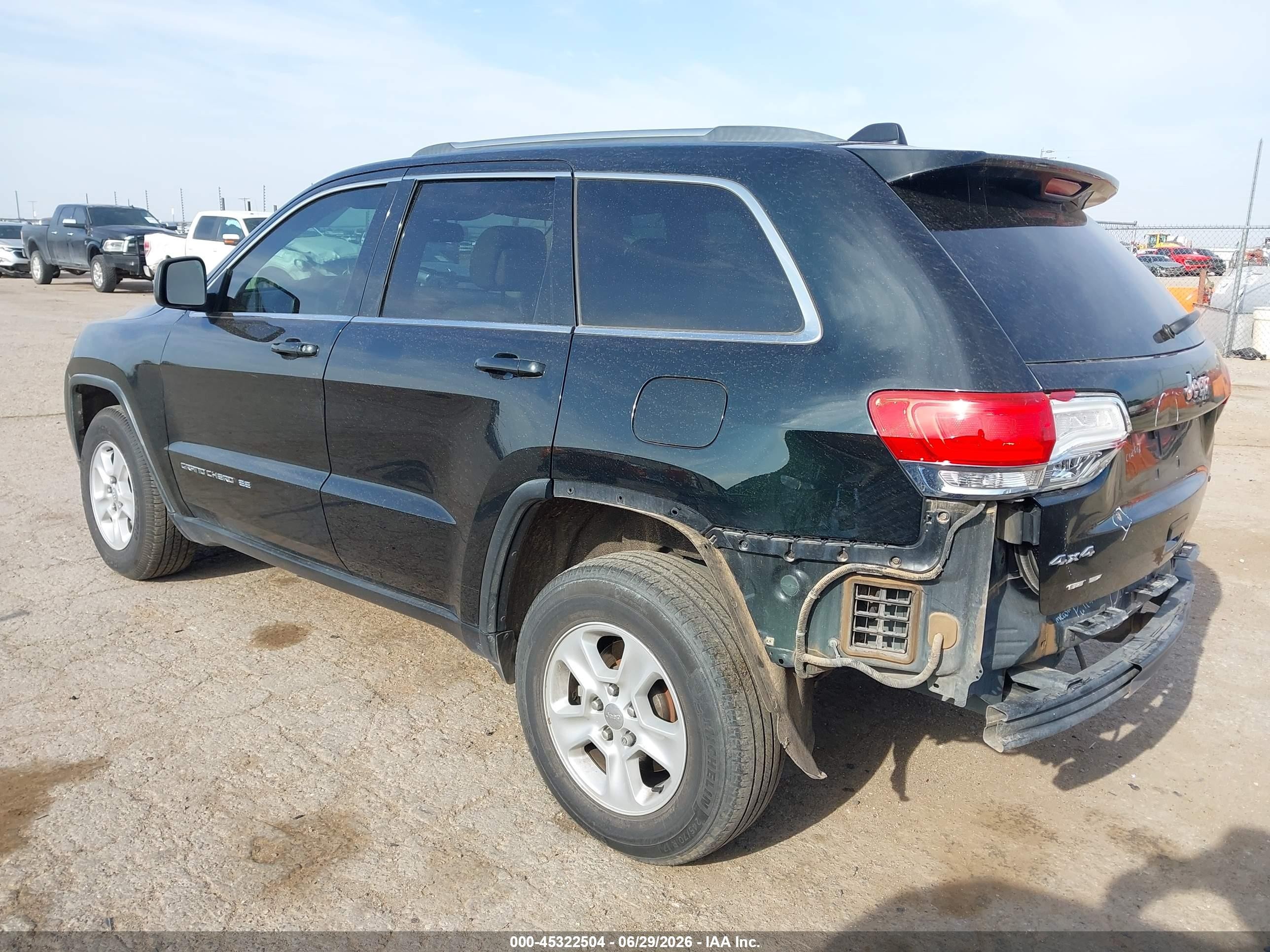 2014 Jeep Grand Cherokee Laredo Black vin: 1C4RJFAG8EC406858