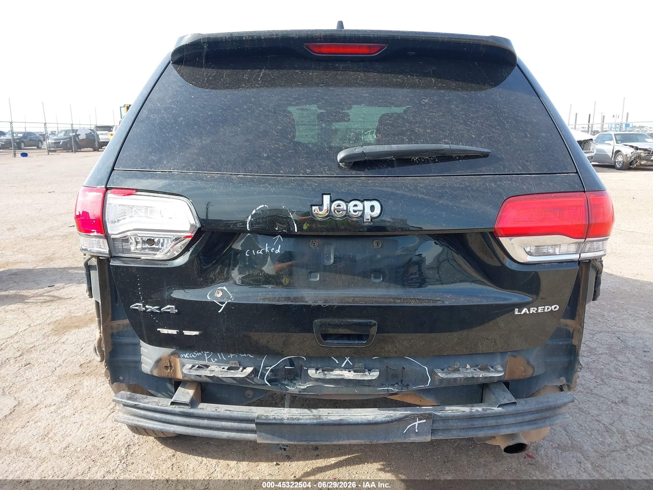 2014 Jeep Grand Cherokee Laredo Black vin: 1C4RJFAG8EC406858