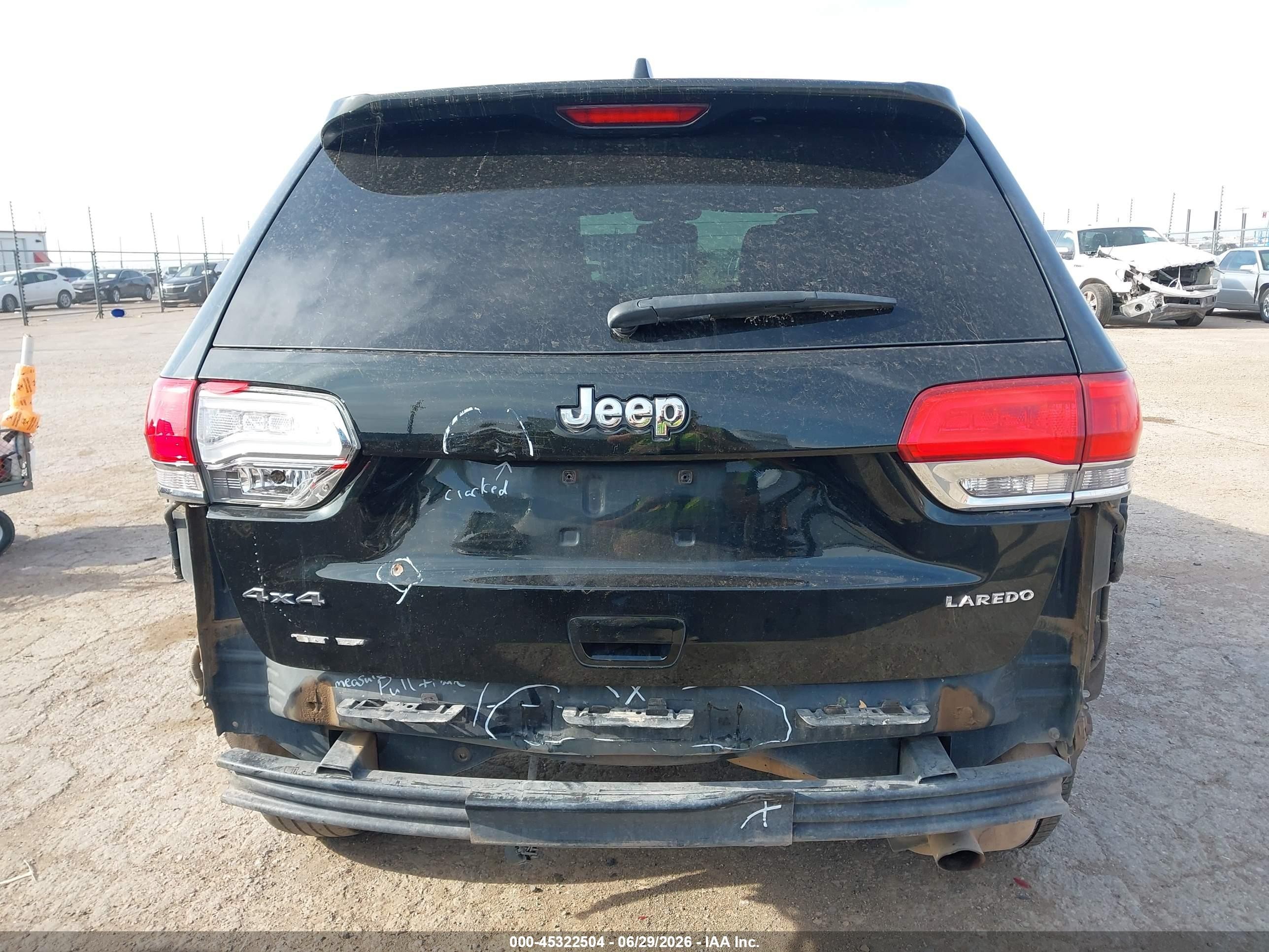 2014 Jeep Grand Cherokee Laredo Black vin: 1C4RJFAG8EC406858