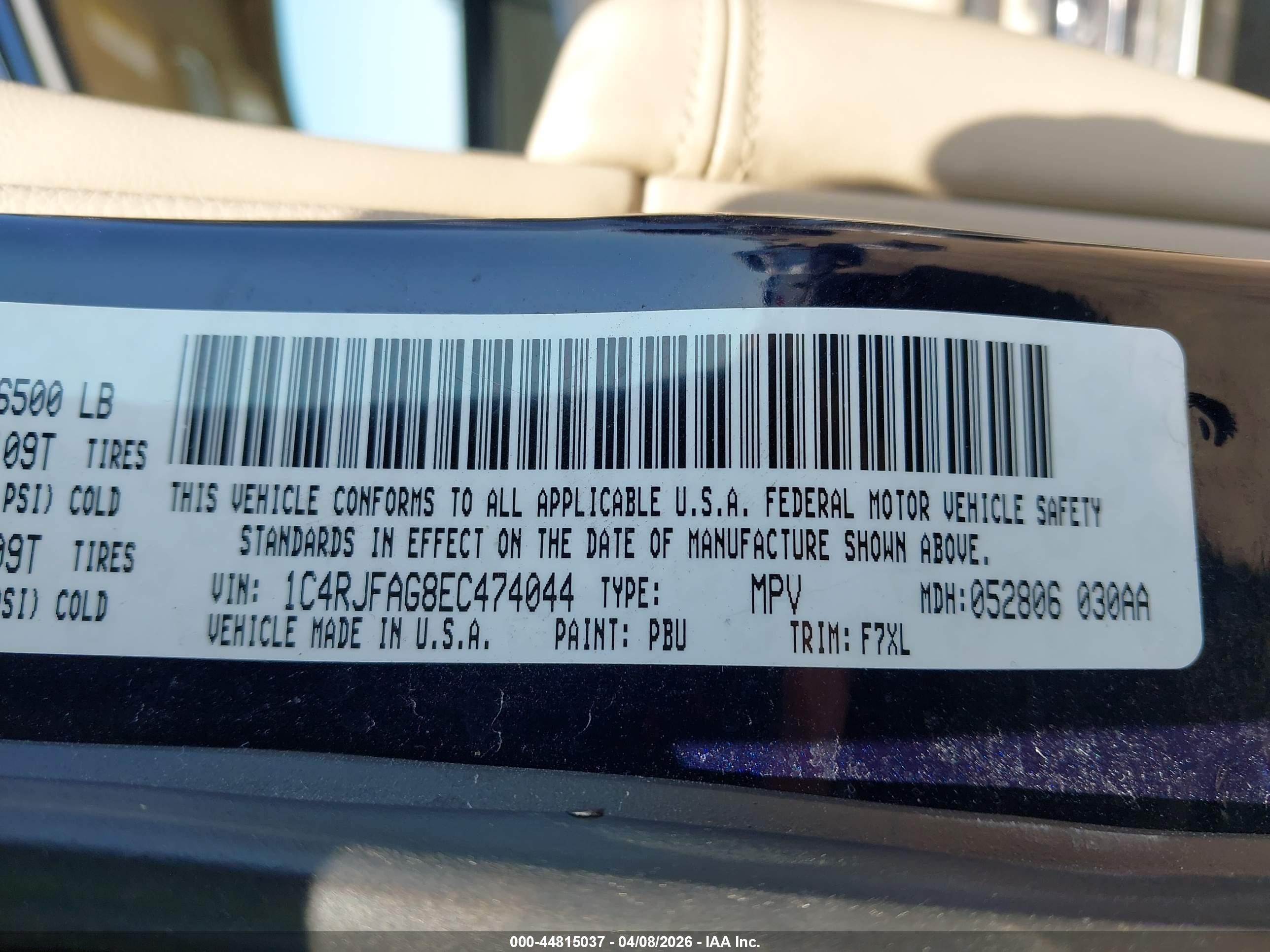 2014 Jeep Grand Cherokee Laredo Blue vin: 1C4RJFAG8EC474044