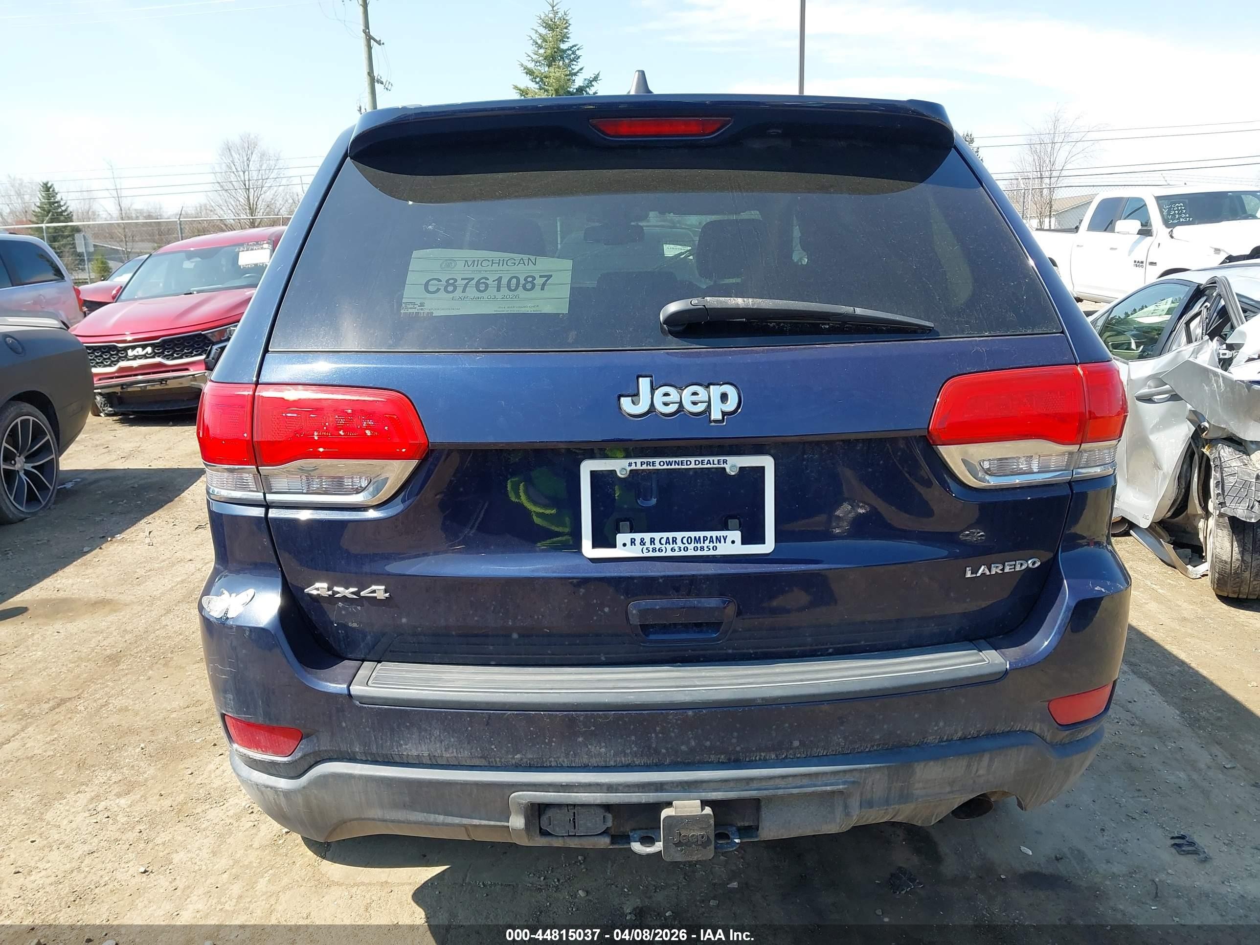 2014 Jeep Grand Cherokee Laredo Blue vin: 1C4RJFAG8EC474044