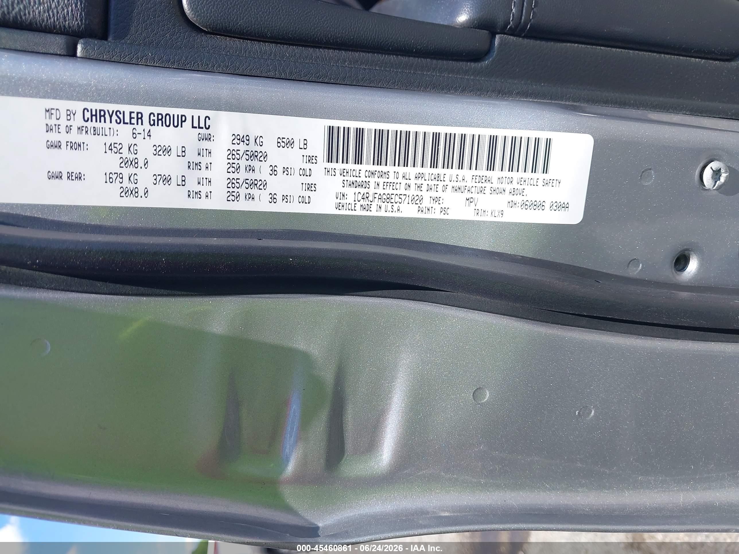2014 Jeep Grand Cherokee Altitude Gray vin: 1C4RJFAG8EC571020