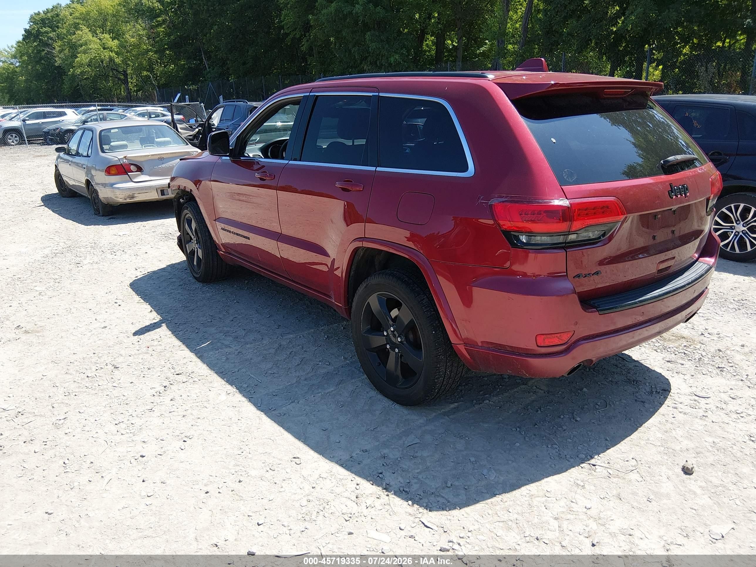 2015 Jeep Grand Cherokee Altitude Red vin: 1C4RJFAG8FC134863