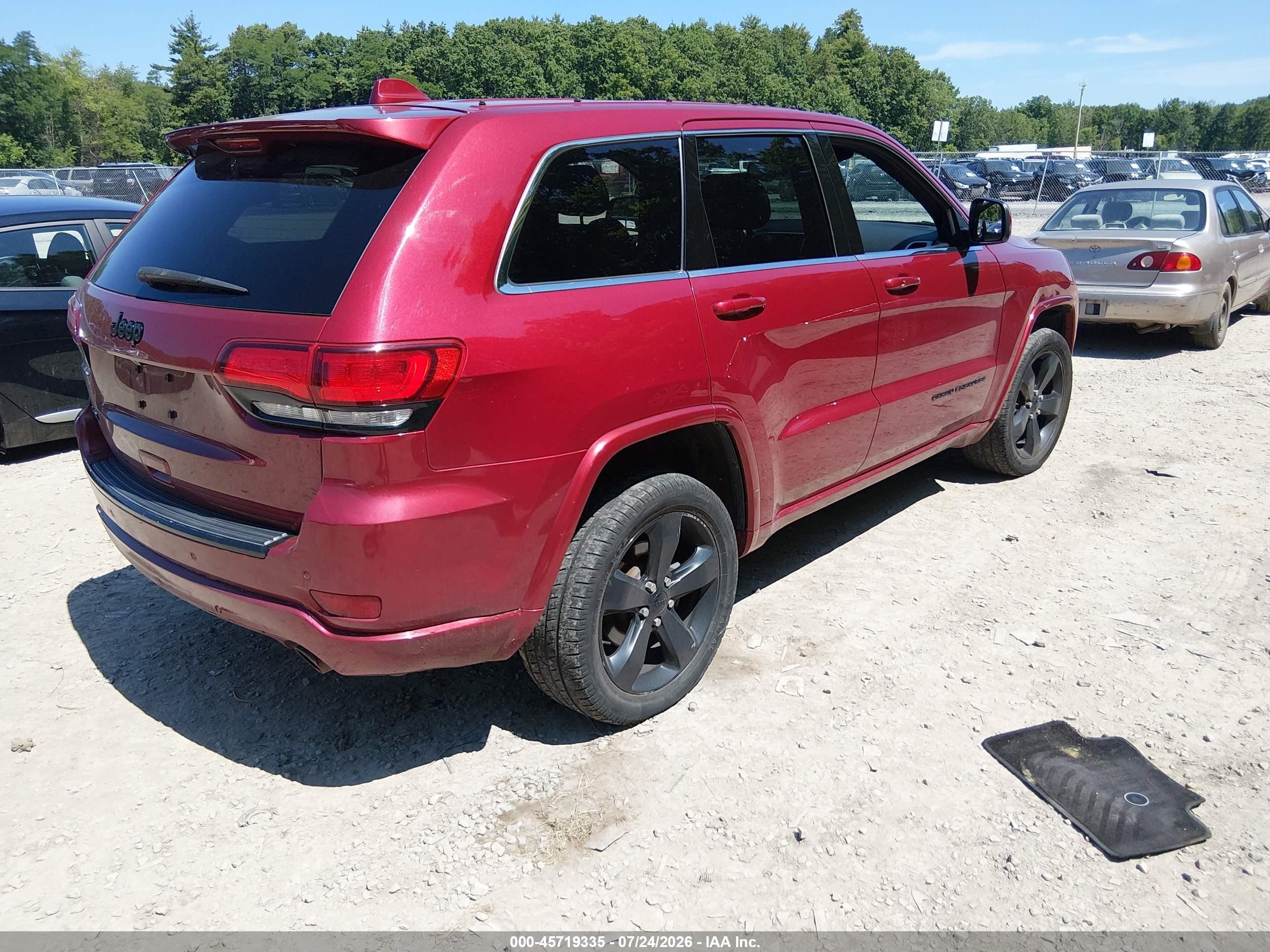 2015 Jeep Grand Cherokee Altitude Red vin: 1C4RJFAG8FC134863