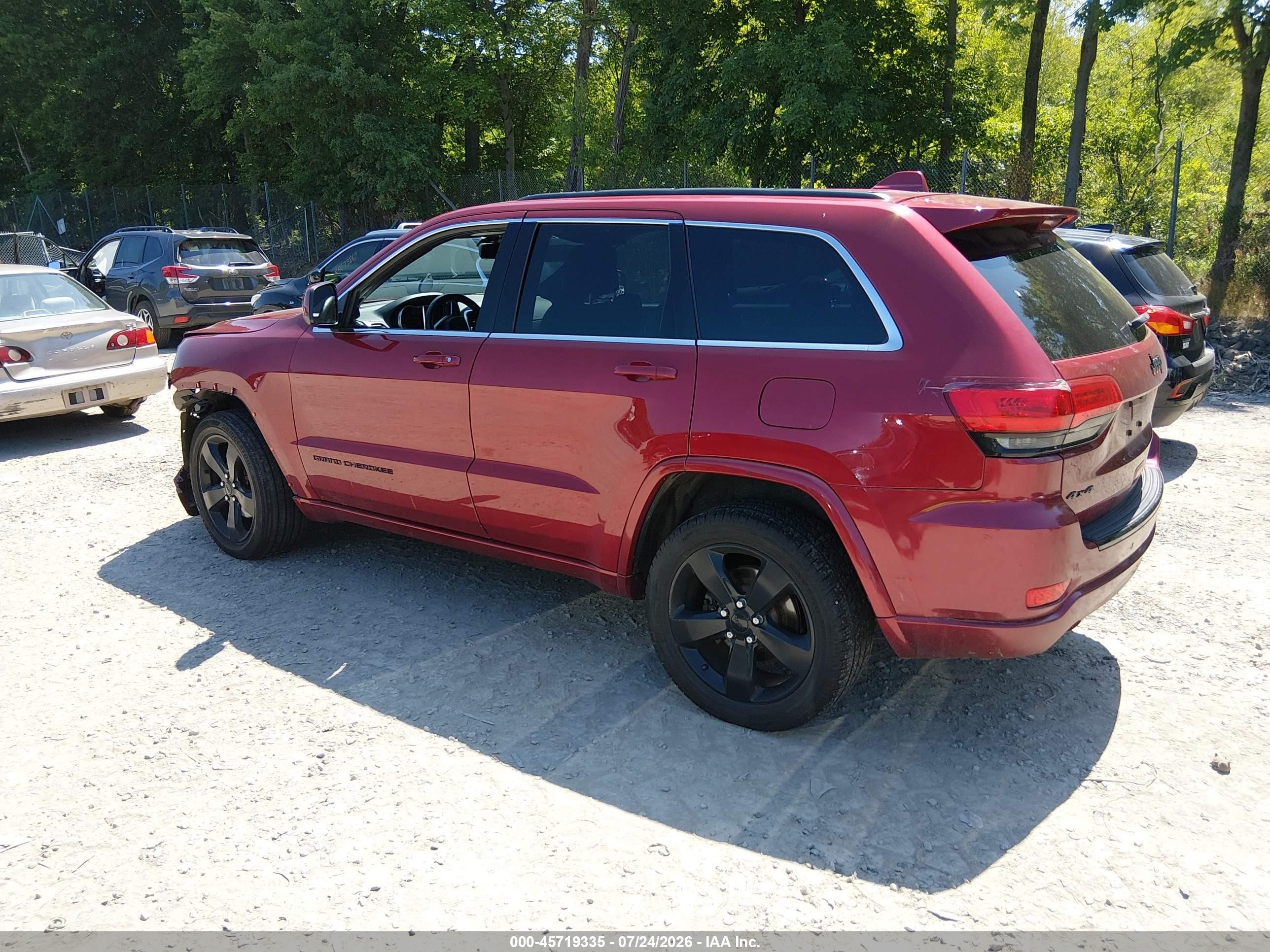 2015 Jeep Grand Cherokee Altitude Red vin: 1C4RJFAG8FC134863