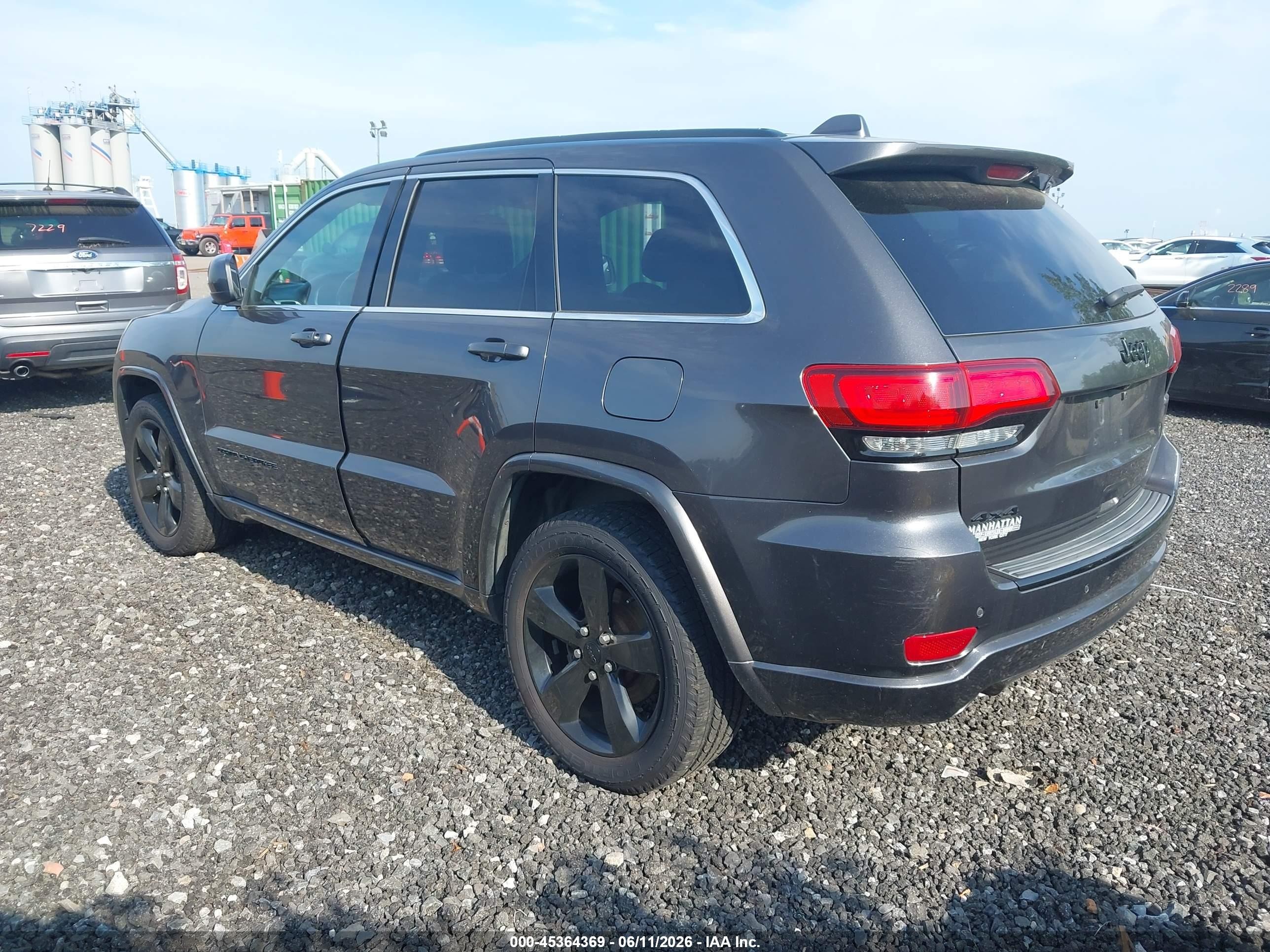 2015 Jeep Grand Cherokee Altitude Gray vin: 1C4RJFAG8FC206242