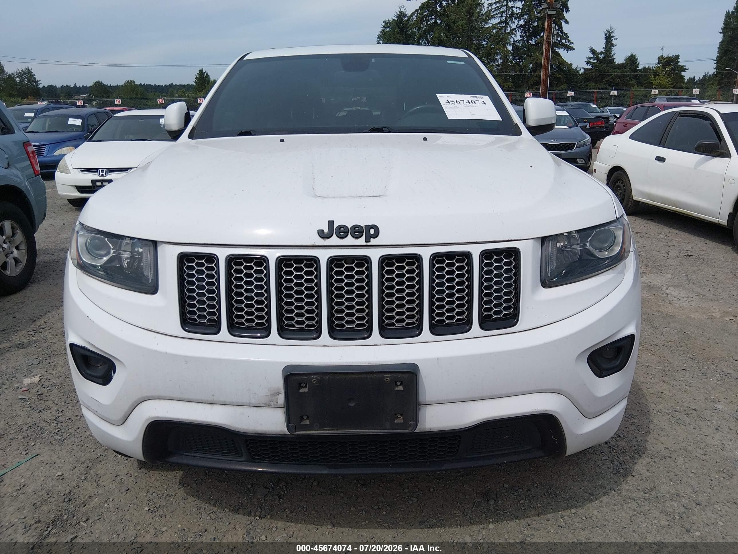 2015 Jeep Grand Cherokee Altitude White vin: 1C4RJFAG8FC834947