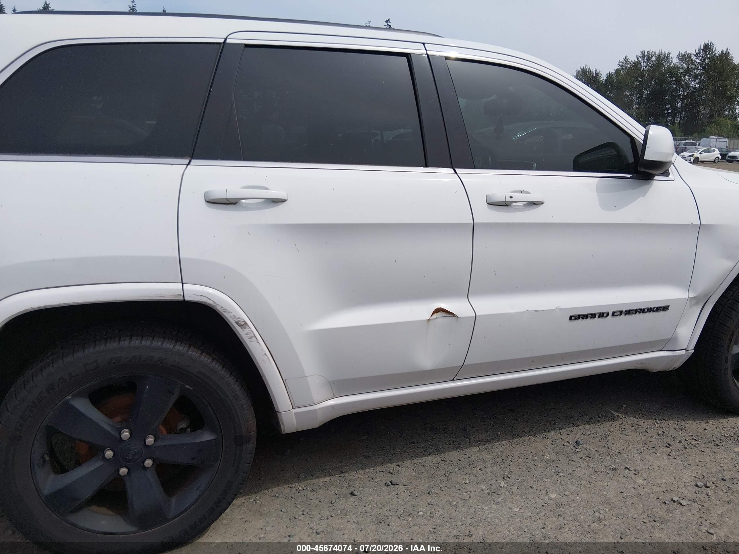 2015 Jeep Grand Cherokee Altitude White vin: 1C4RJFAG8FC834947