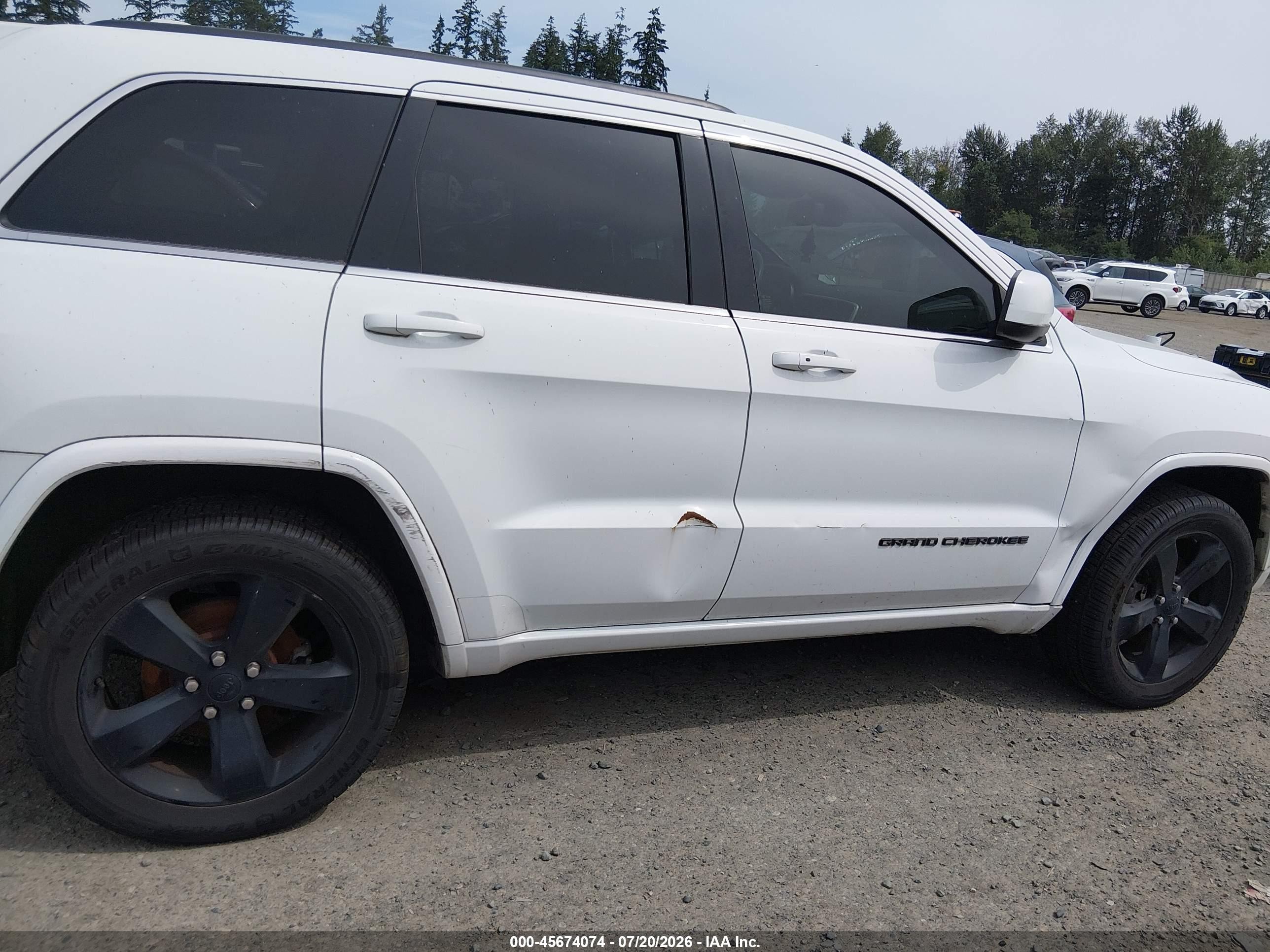 2015 Jeep Grand Cherokee Altitude White vin: 1C4RJFAG8FC834947