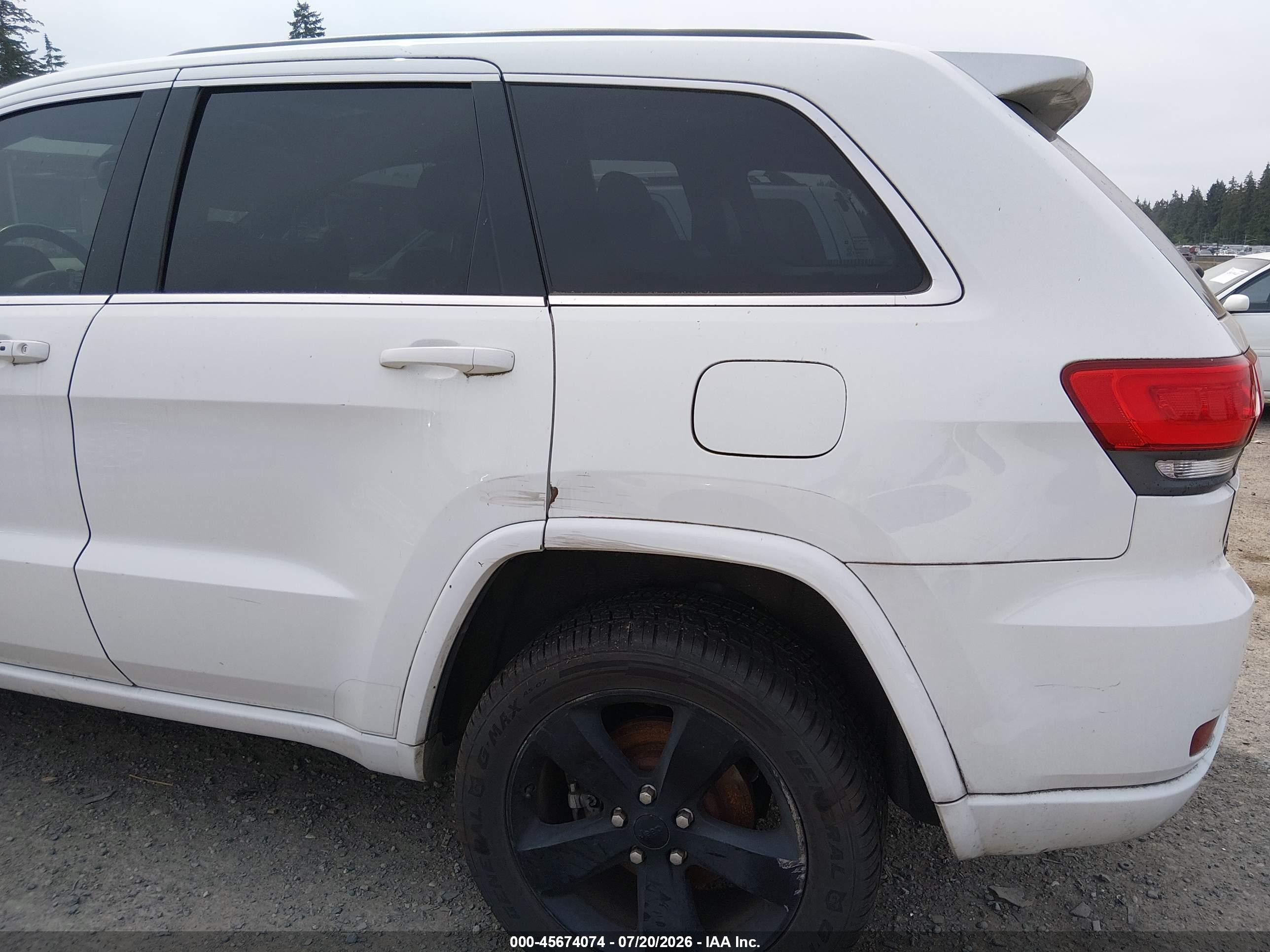 2015 Jeep Grand Cherokee Altitude White vin: 1C4RJFAG8FC834947