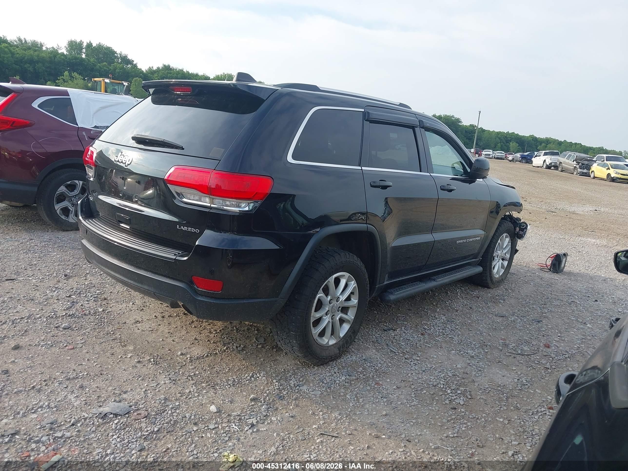 2015 Jeep Grand Cherokee Laredo Black vin: 1C4RJFAG8FC903071