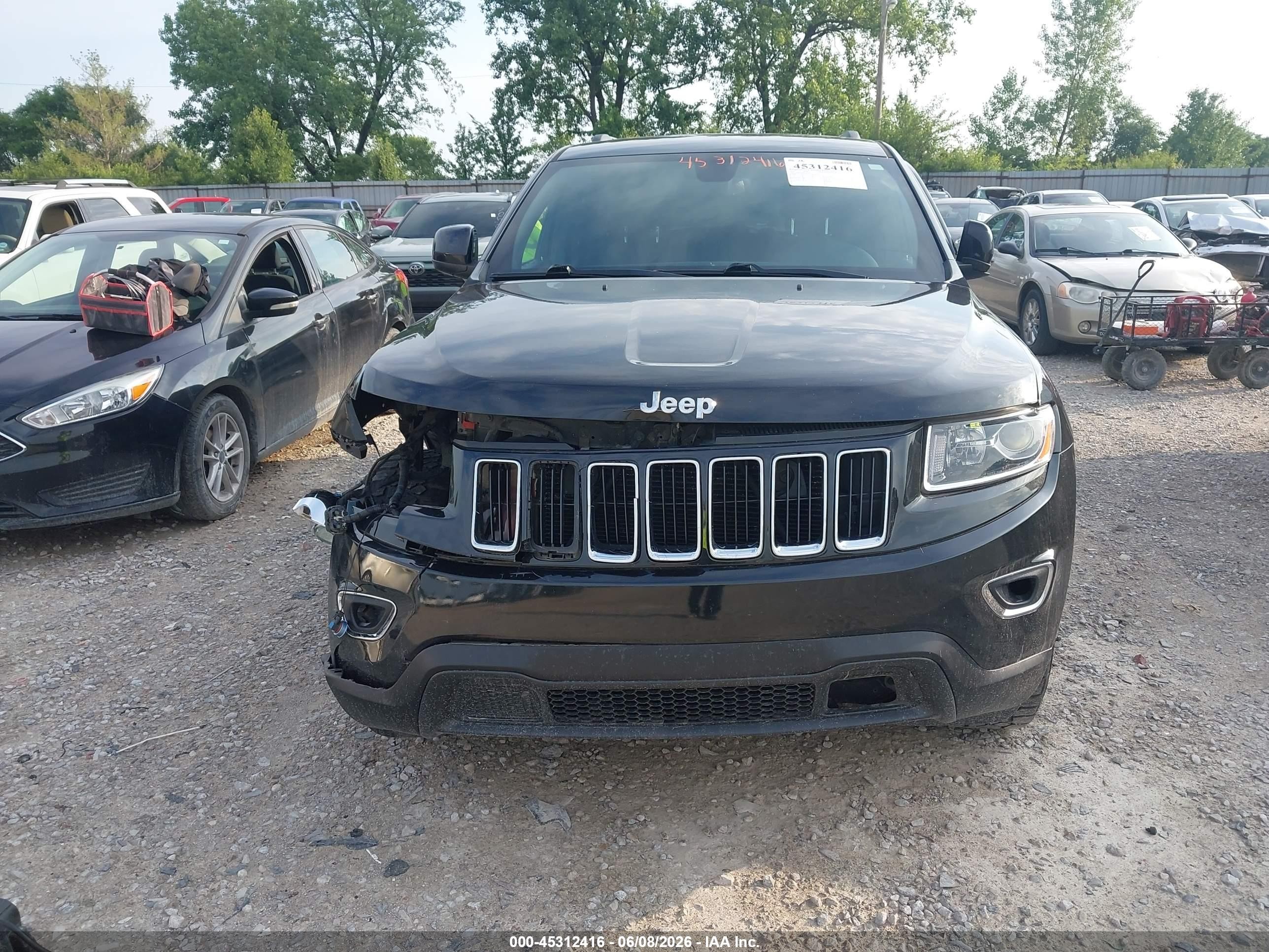 2015 Jeep Grand Cherokee Laredo Black vin: 1C4RJFAG8FC903071