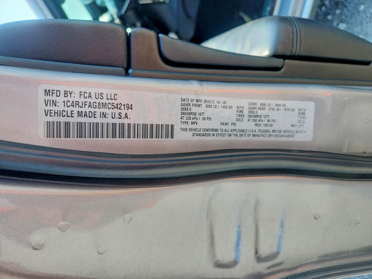 2021 Jeep Grand Cherokee Laredo Silver vin: 1C4RJFAG8MC542194