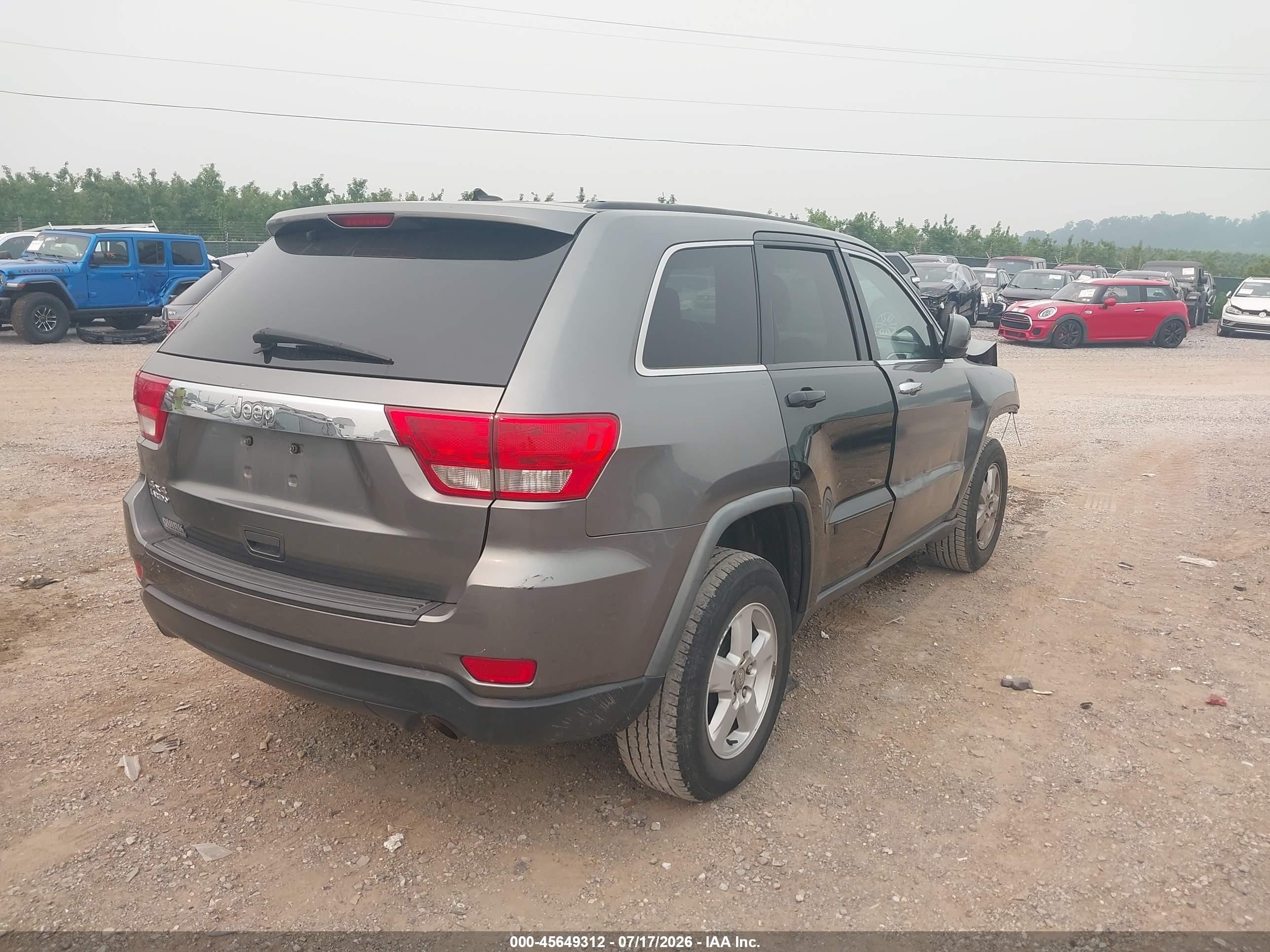 2012 Jeep Grand Cherokee Laredo Серый vin: 1C4RJFAG9CC175711