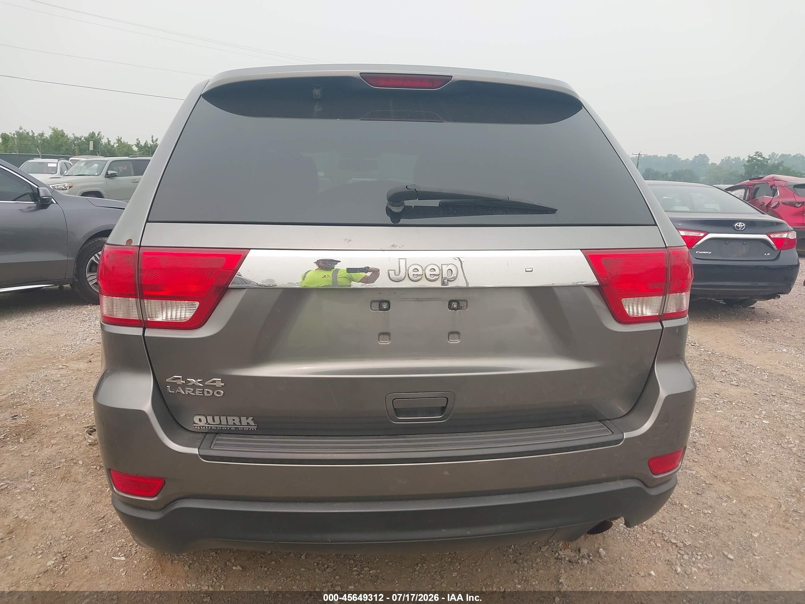 2012 Jeep Grand Cherokee Laredo Серый vin: 1C4RJFAG9CC175711