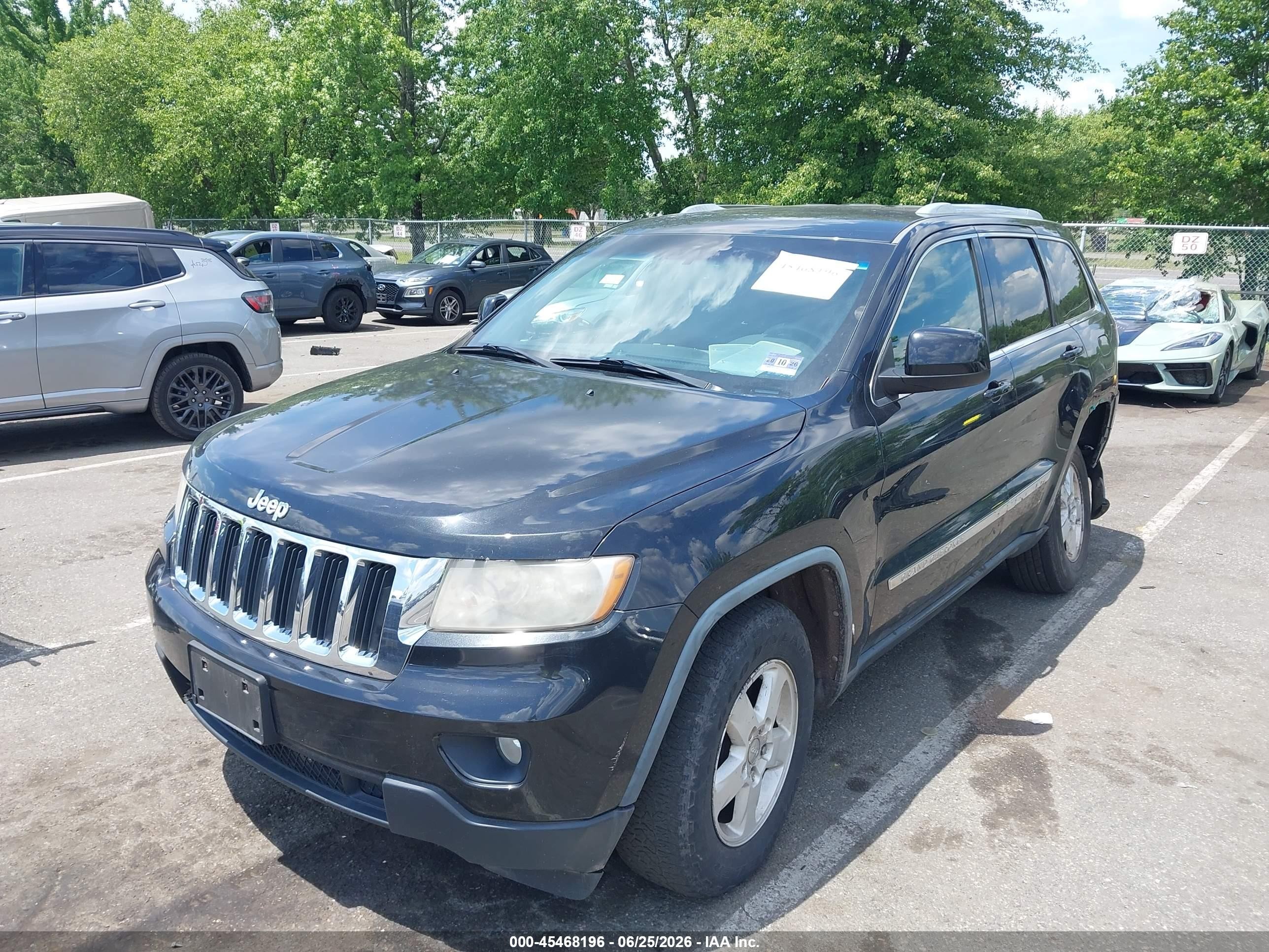 2012 Jeep Grand Cherokee Laredo Black vin: 1C4RJFAG9CC208304