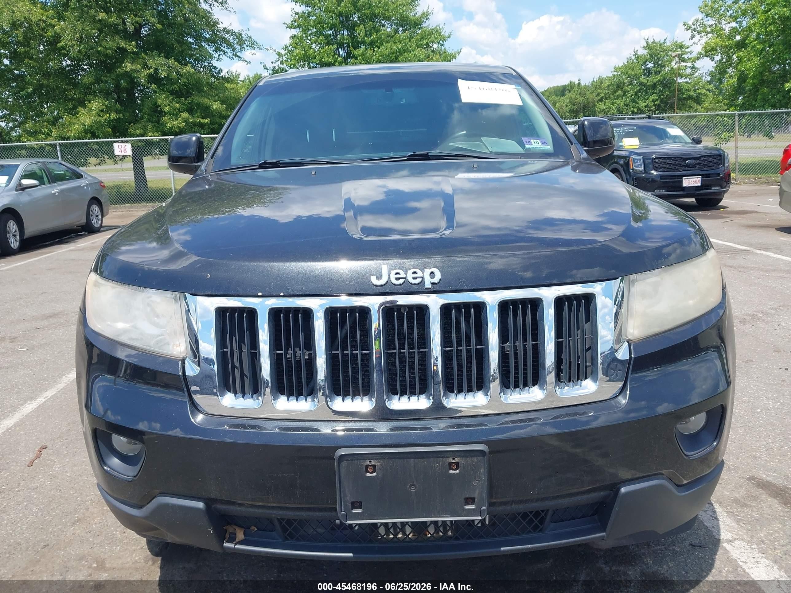 2012 Jeep Grand Cherokee Laredo Black vin: 1C4RJFAG9CC208304