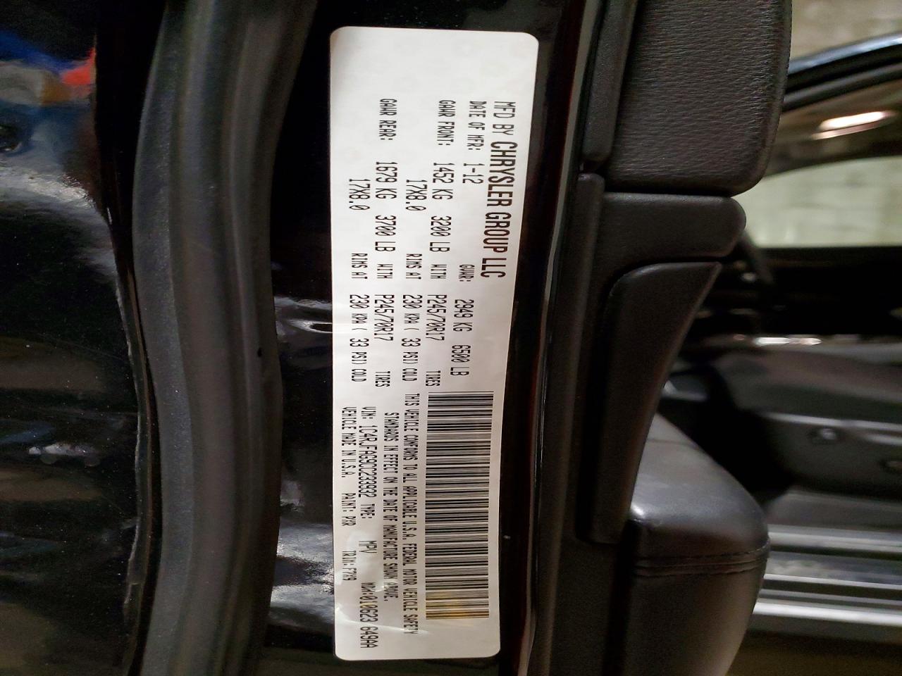 2012 Jeep Grand Cherokee Laredo Black vin: 1C4RJFAG9CC233932