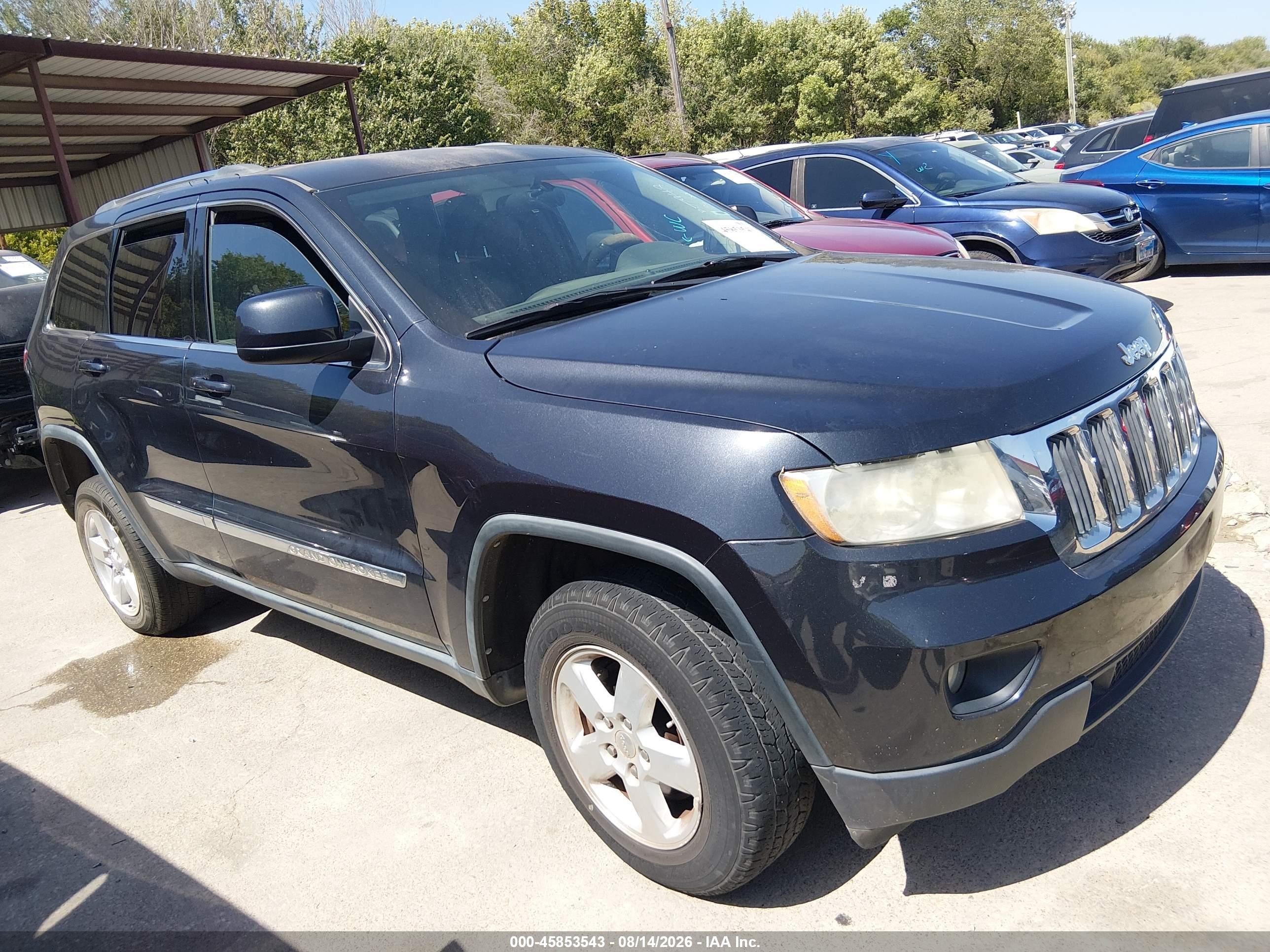 2013 Jeep Grand Cherokee Laredo Black vin: 1C4RJFAG9DC577942