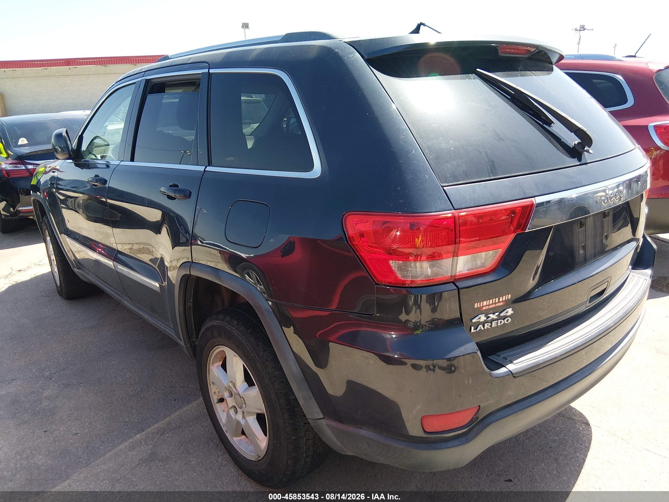 2013 Jeep Grand Cherokee Laredo Black vin: 1C4RJFAG9DC577942