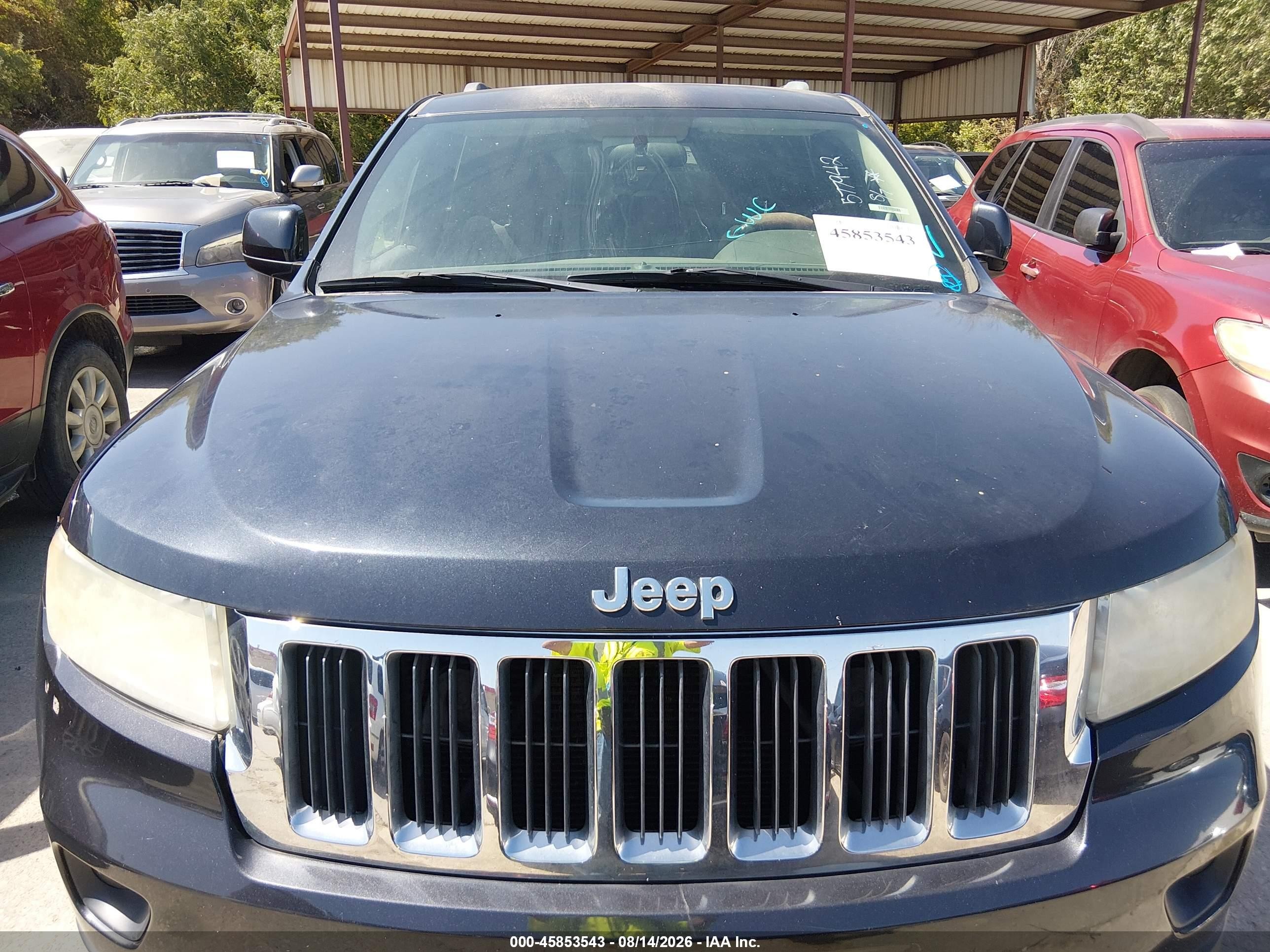 2013 Jeep Grand Cherokee Laredo Black vin: 1C4RJFAG9DC577942