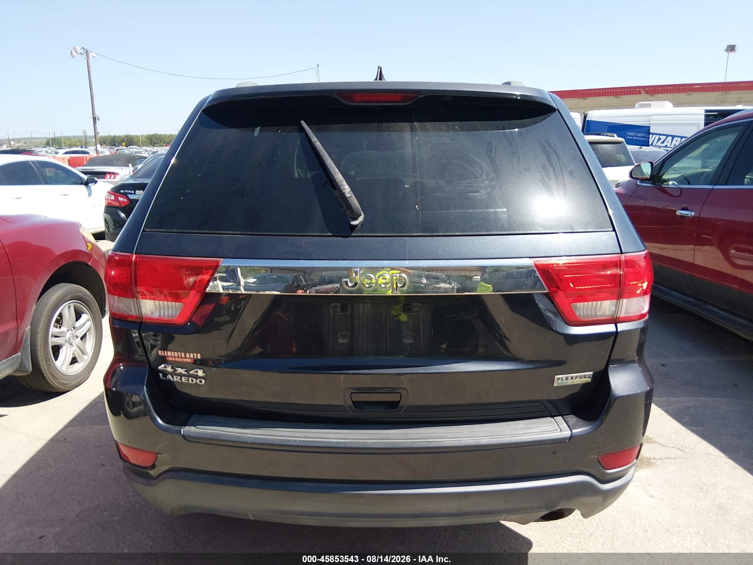 2013 Jeep Grand Cherokee Laredo Black vin: 1C4RJFAG9DC577942